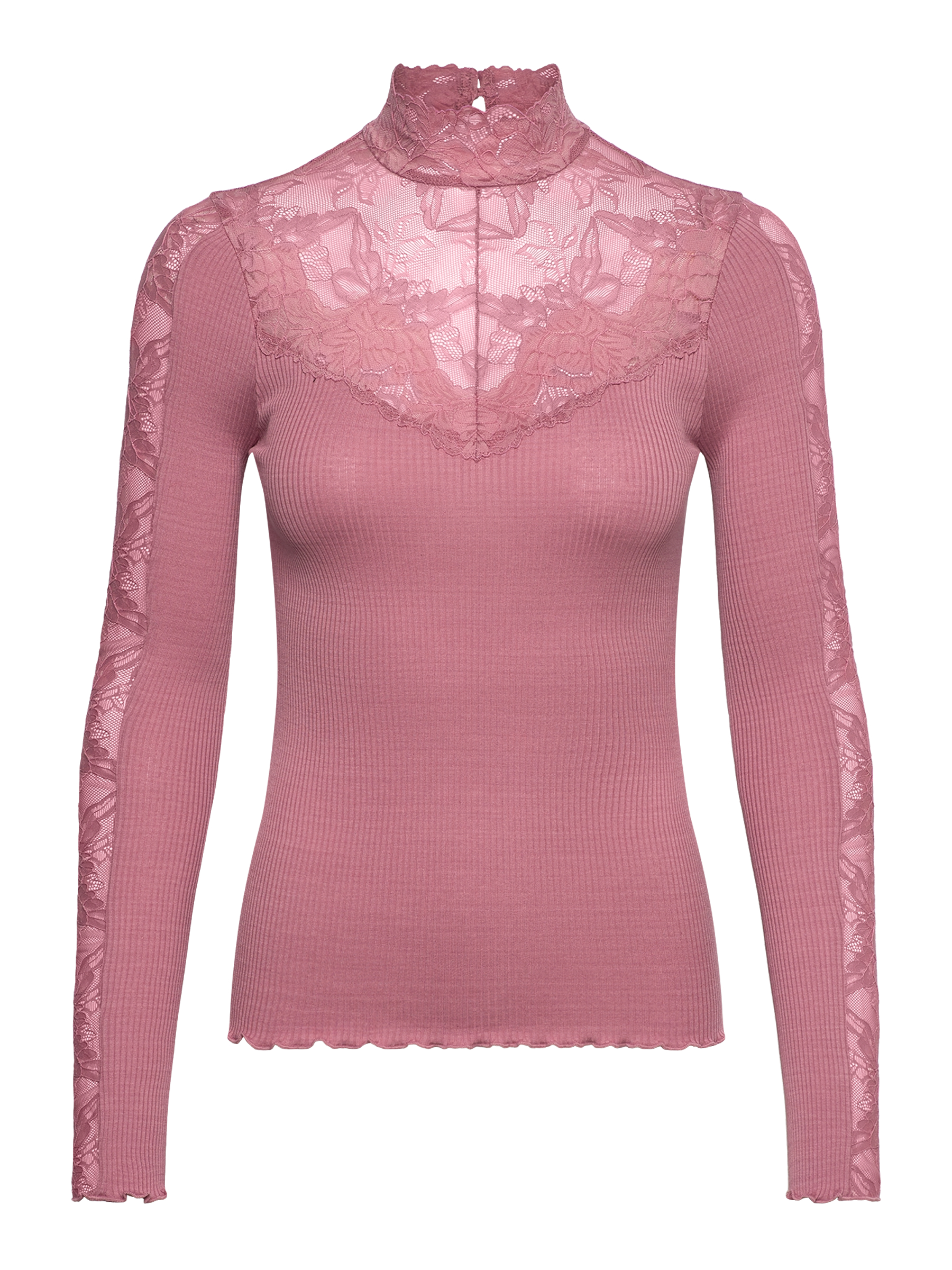 rosemunde Langarmshirt »Beatha silk shirt« mit Spitze, feminin, bequem, weich, Seide- /Baumwollmischung