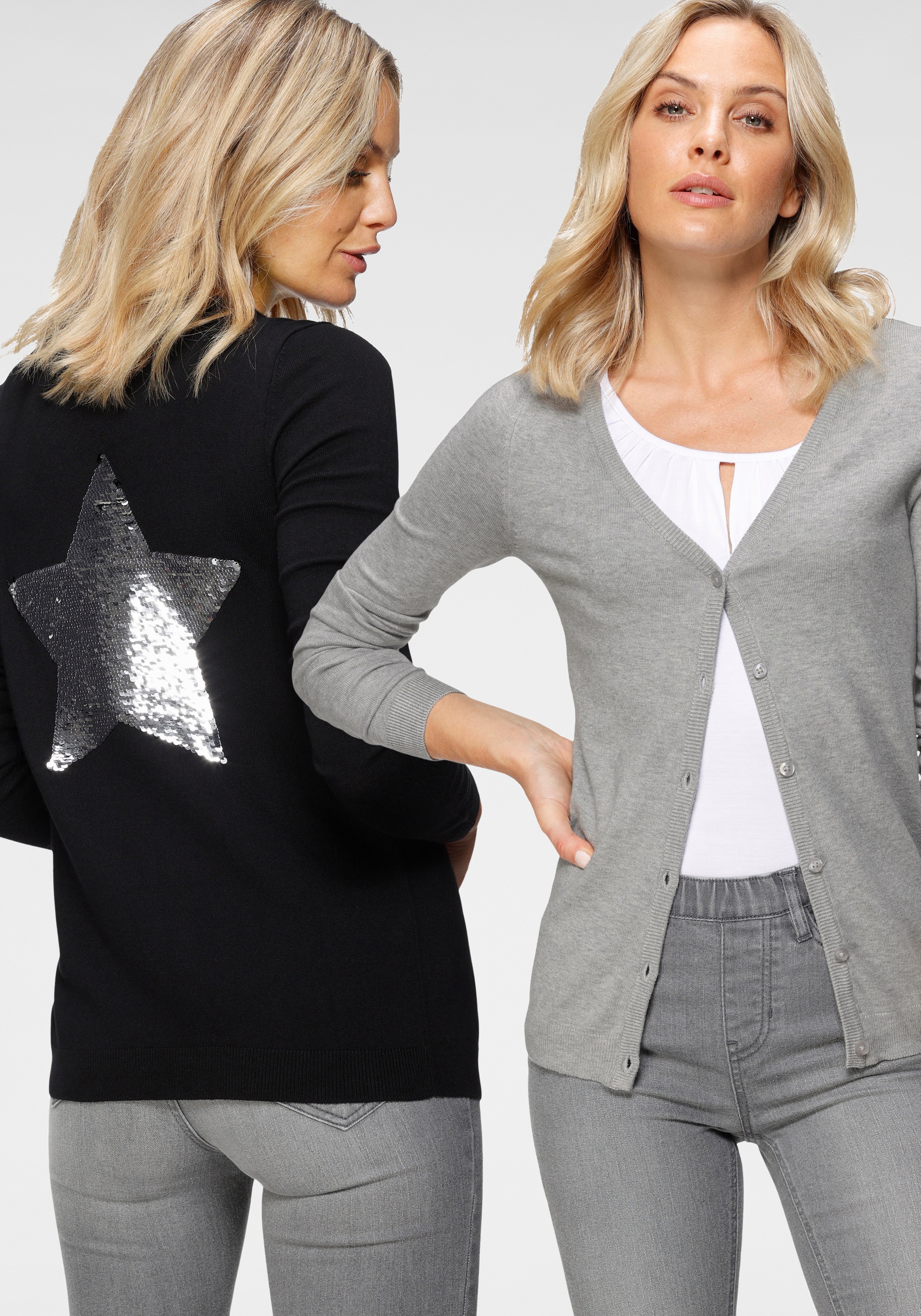 Flashlights Cardigan »Paillettenstern«, mit Glitzereffekt