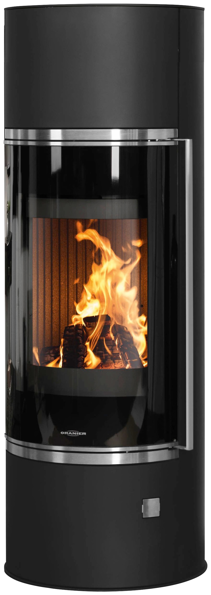 Oranier Kaminofen »Arena W+ 2.0« 2 Stk. tlg. Stahl, Abdeckplatte aus Stahl, schwarz in schwarz