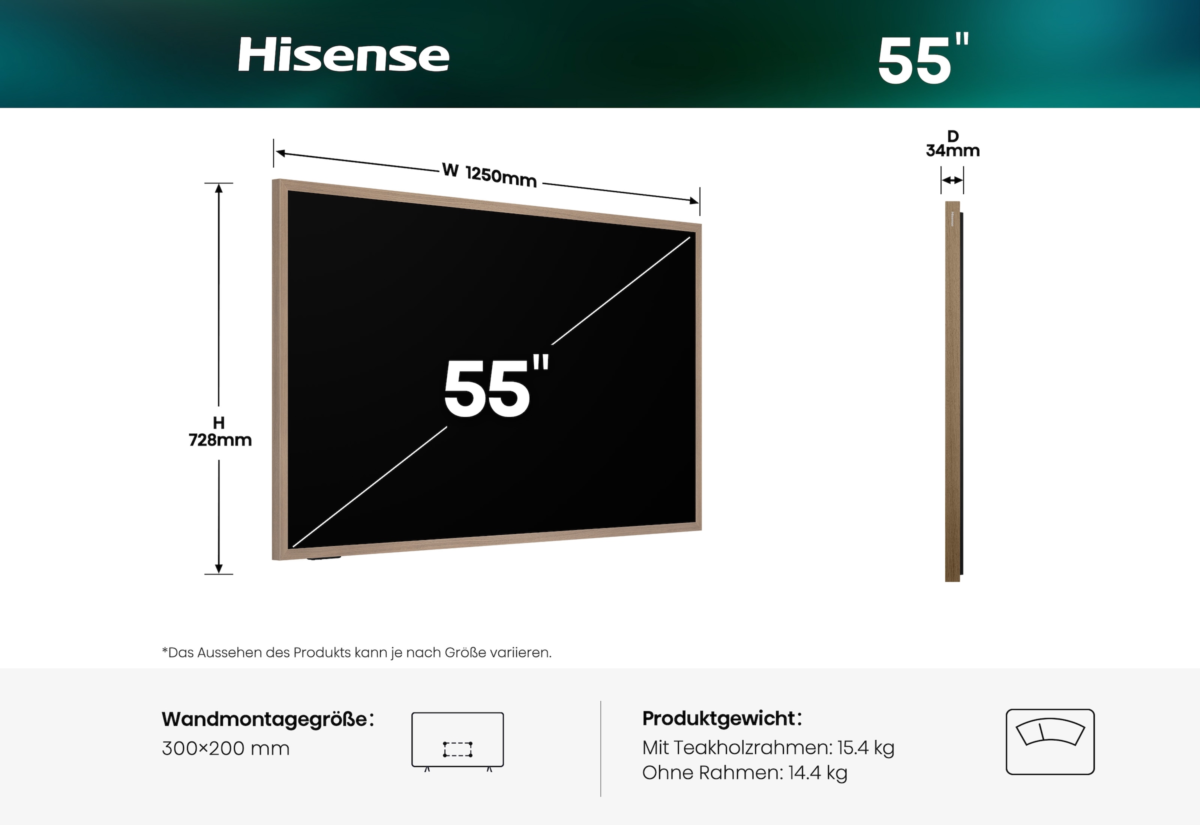 Hisense LED-Fernseher »55S7DS« 139 cm/55 ″ Smart-TV