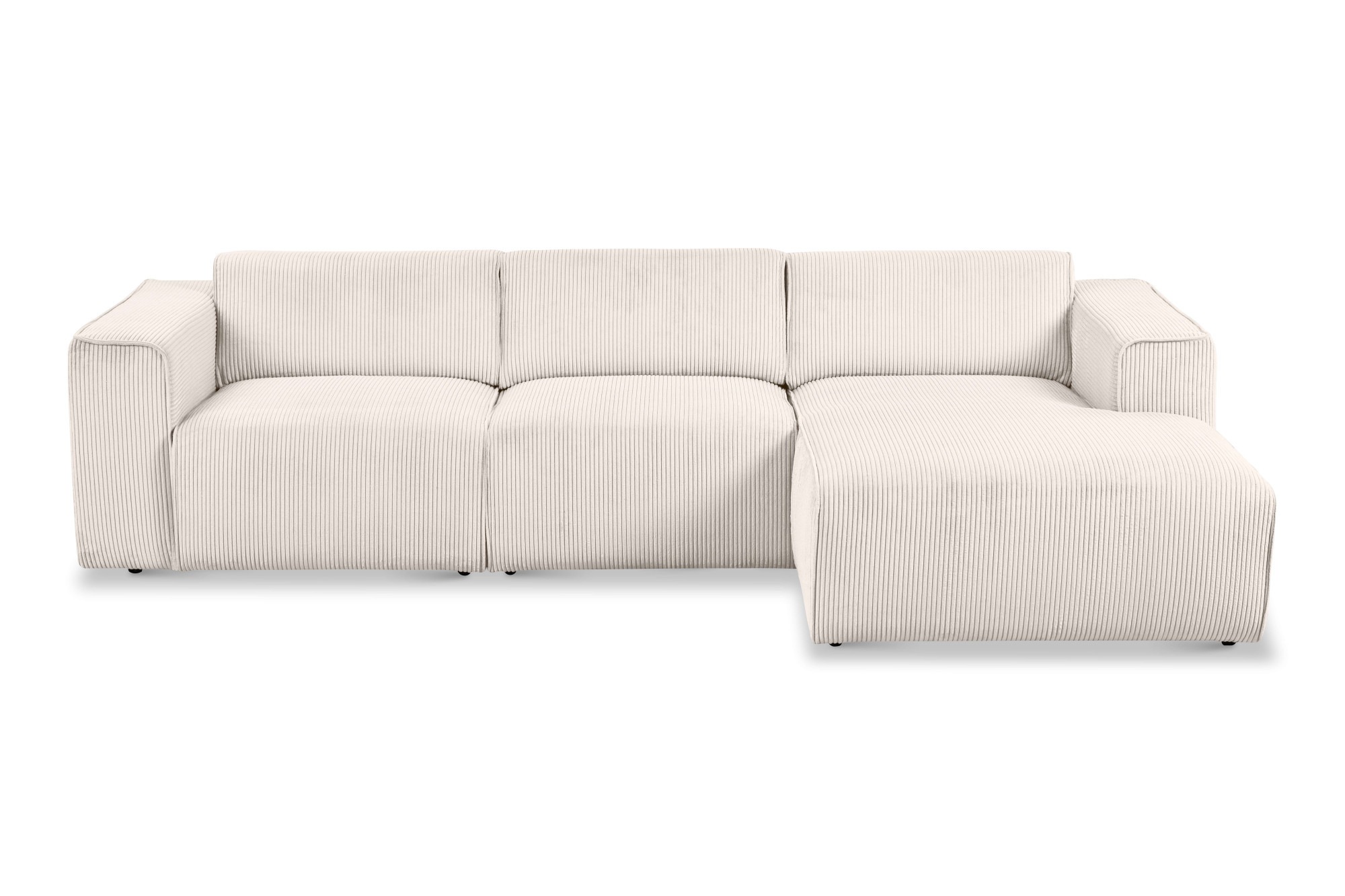 andas Ecksofa »Noord«, L-Form, mit Kedernaht, Breite 281 cm, Cord, Struktur, Webstoff