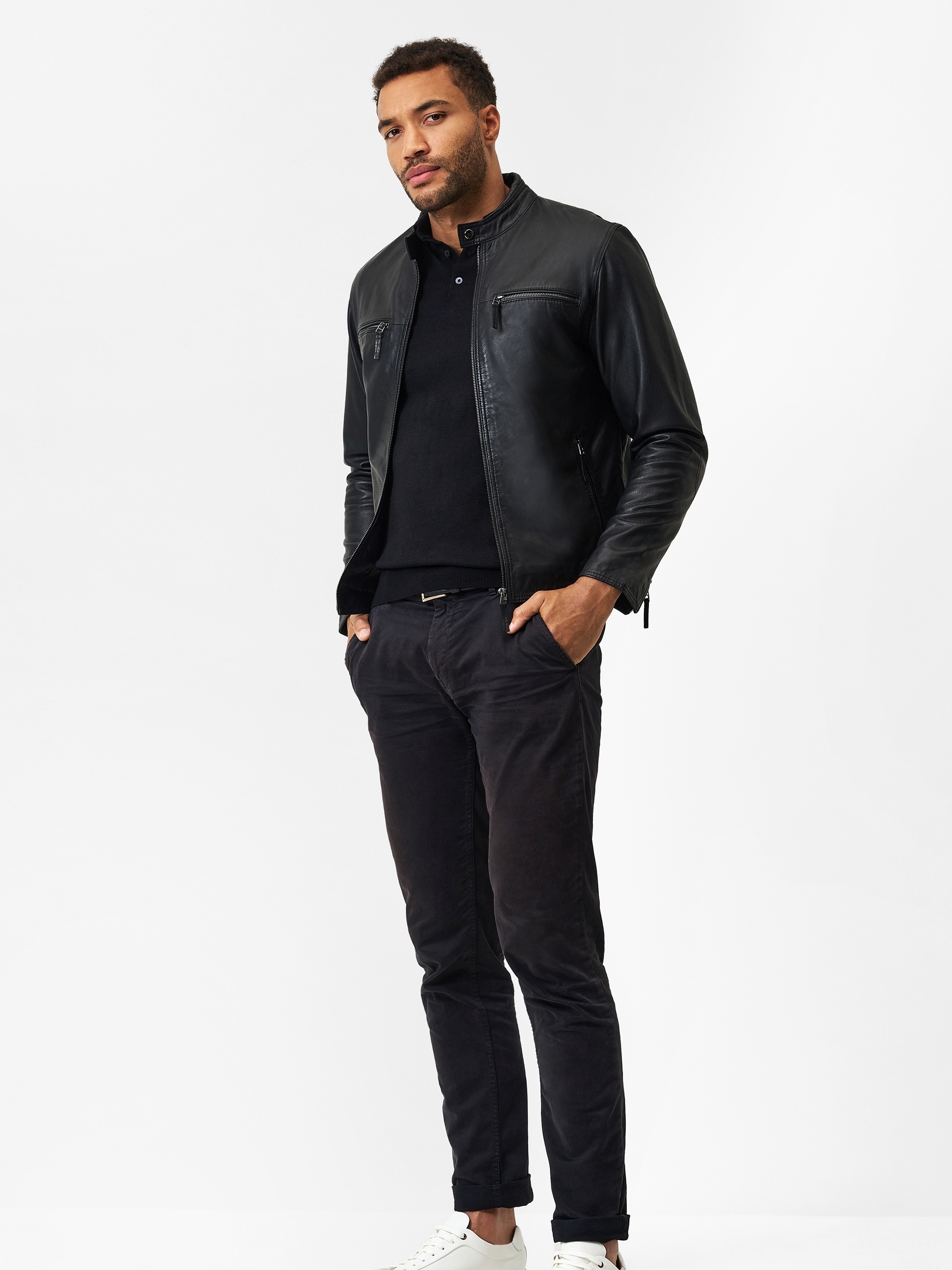 RICANO Lederjacke »Lederjacke Traveller« ohne Kapuze Handgefertigt aus echtem Leder