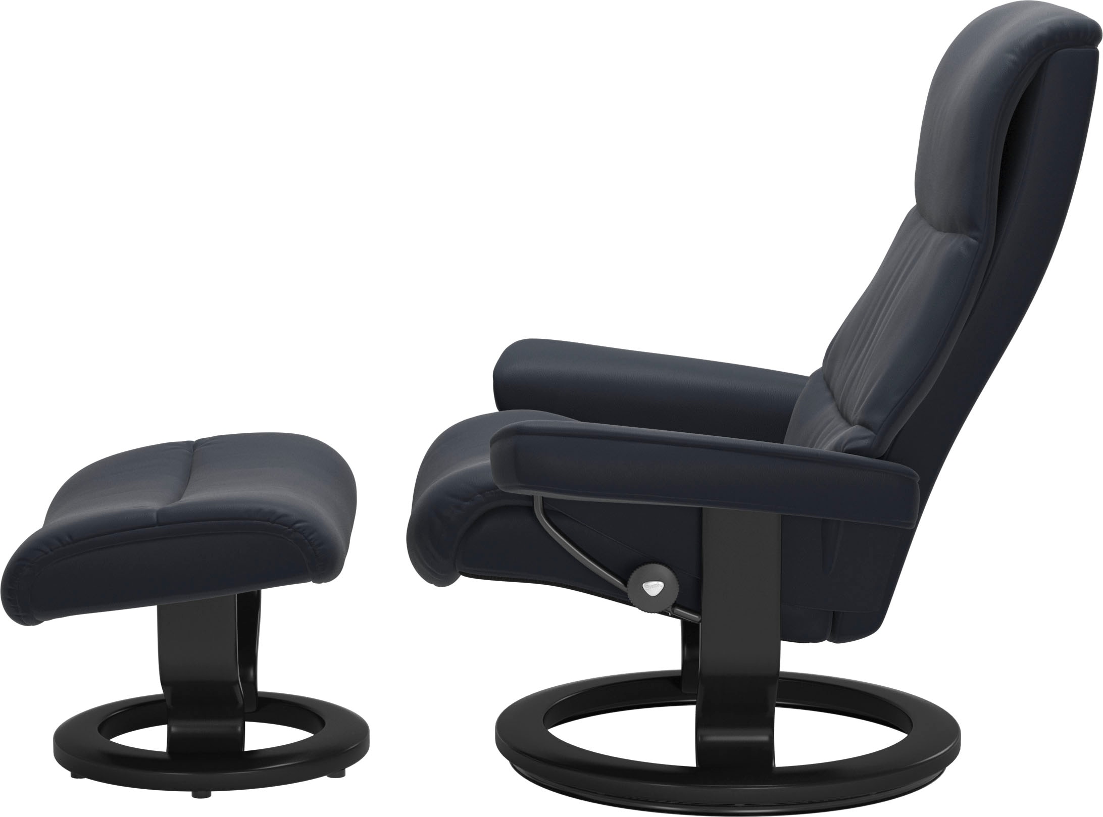 Stressless® Relaxsessel »View«, (Set, Relaxsessel mit Hocker), mit Classic Base, Größe S,Gestell Schwarz