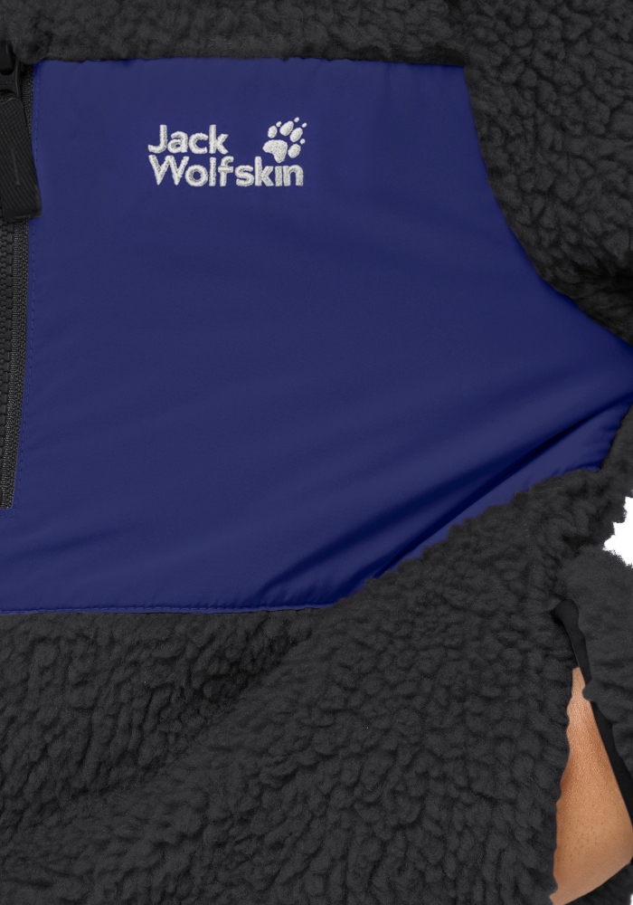 Jack Wolfskin Fleecejacke »ICE CURL HOOD JACKET K« mit Kapuze für Kinder, mit Kapuze, atmungsaktiv, schnell trocknend, kuschelig