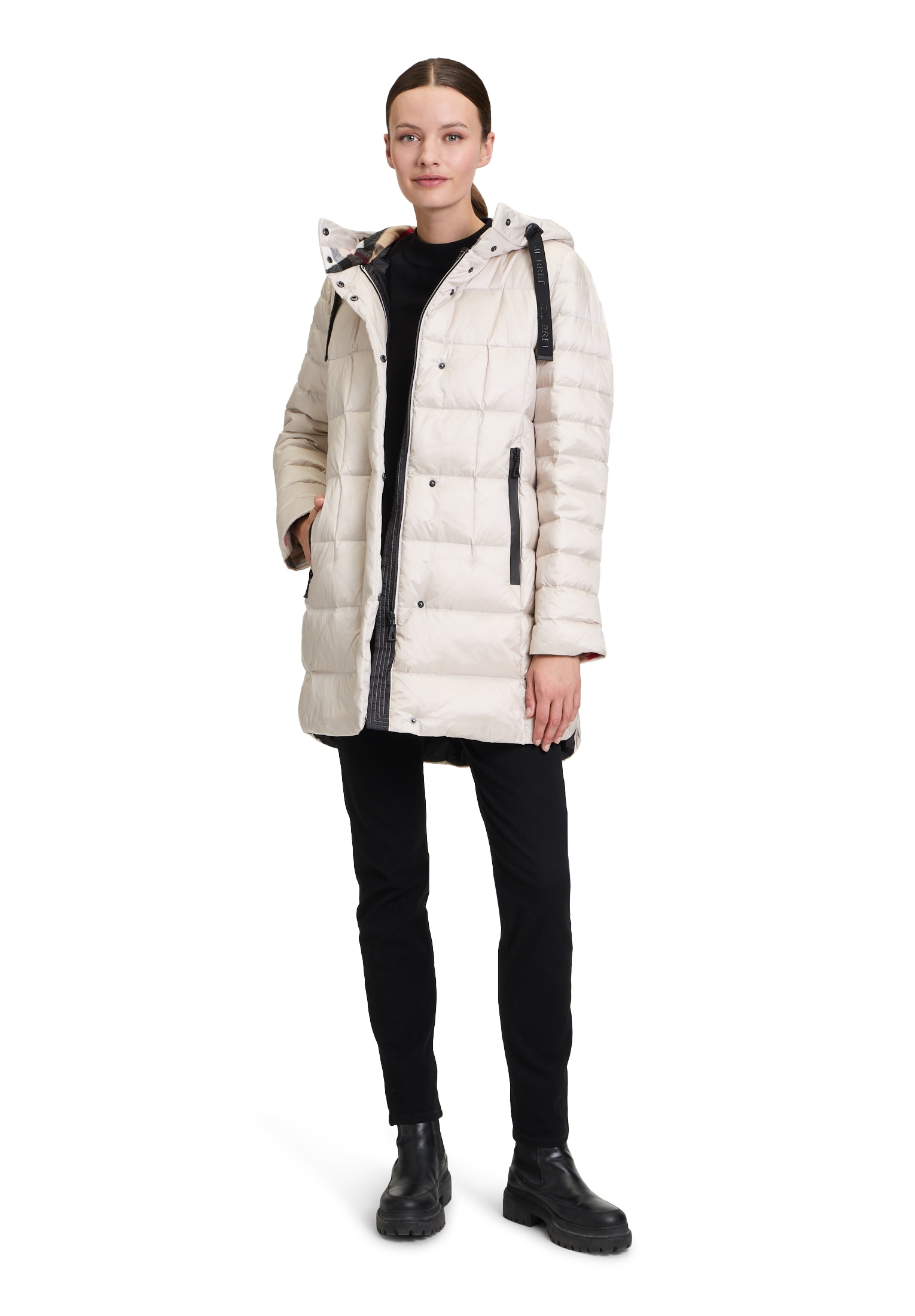 Gil Bret Winterjacke, mit Kapuze, gesteppt mit Kapuze