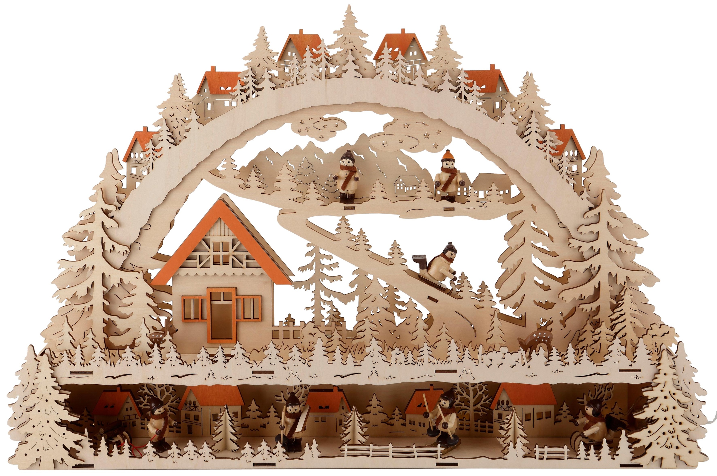 Home affaire Schwibbogen Breite Podest, »LED bestellen Weihnachtsdeko«, OTTO cm mit Winterlandschaft bei 64