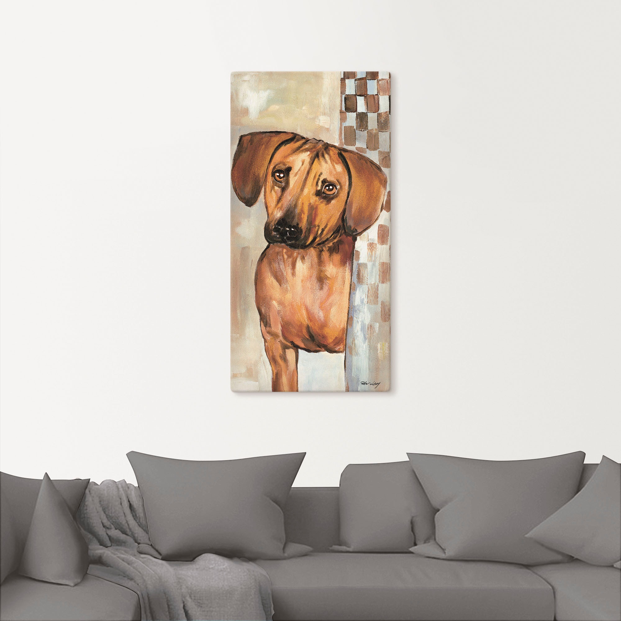 versch. Alubild, Wandbild Haustiere, in Poster Online (1 Wandaufkleber oder Artland Shop OTTO Größen als Leinwandbild, im St.), »Hund«,