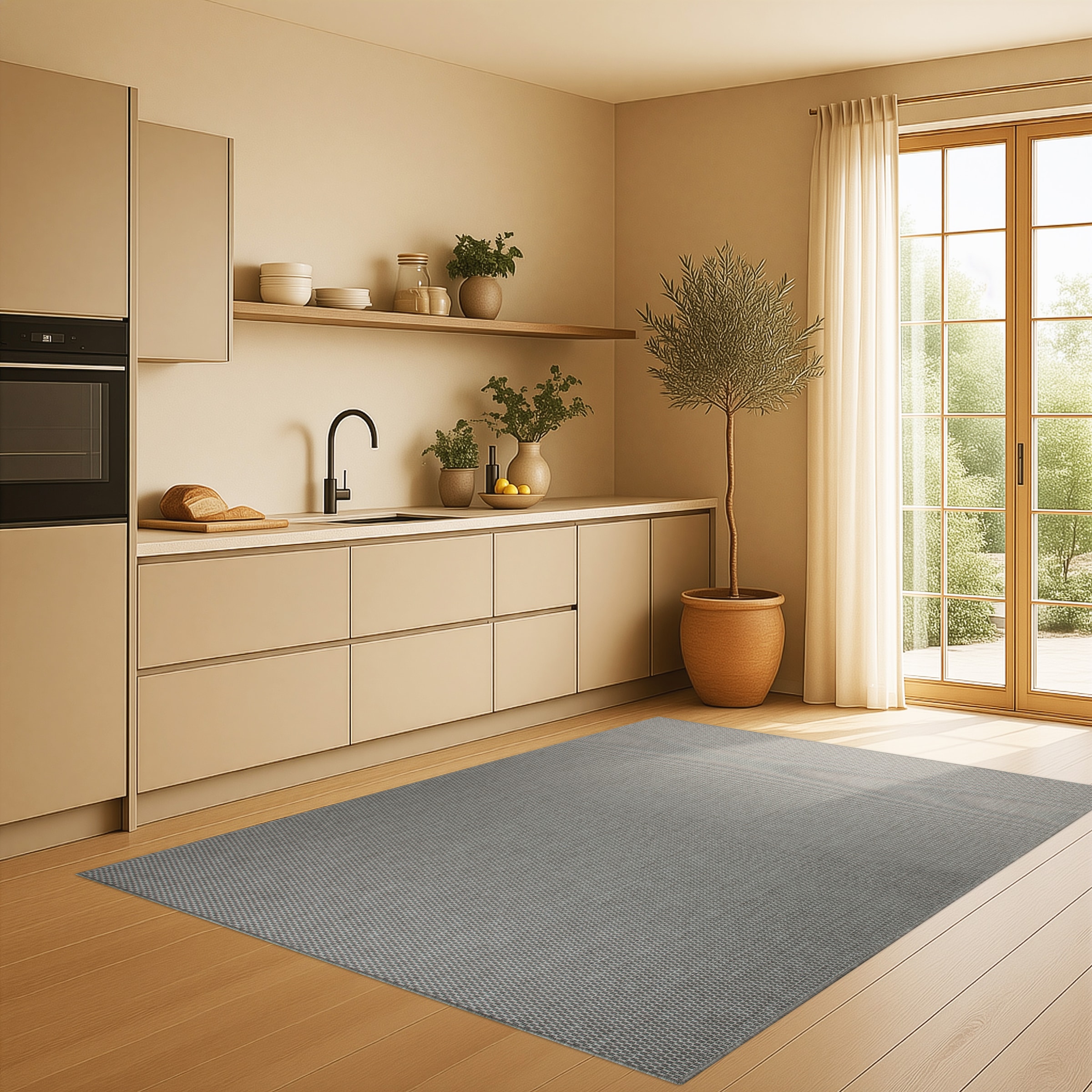 my home Teppich »Venedig auch als Läufer erhältlich«, rechteckig, 4 mm Höhe, In- und Outdoor geeignet, Sisal-Optik, Wetterfest & UV-beständig