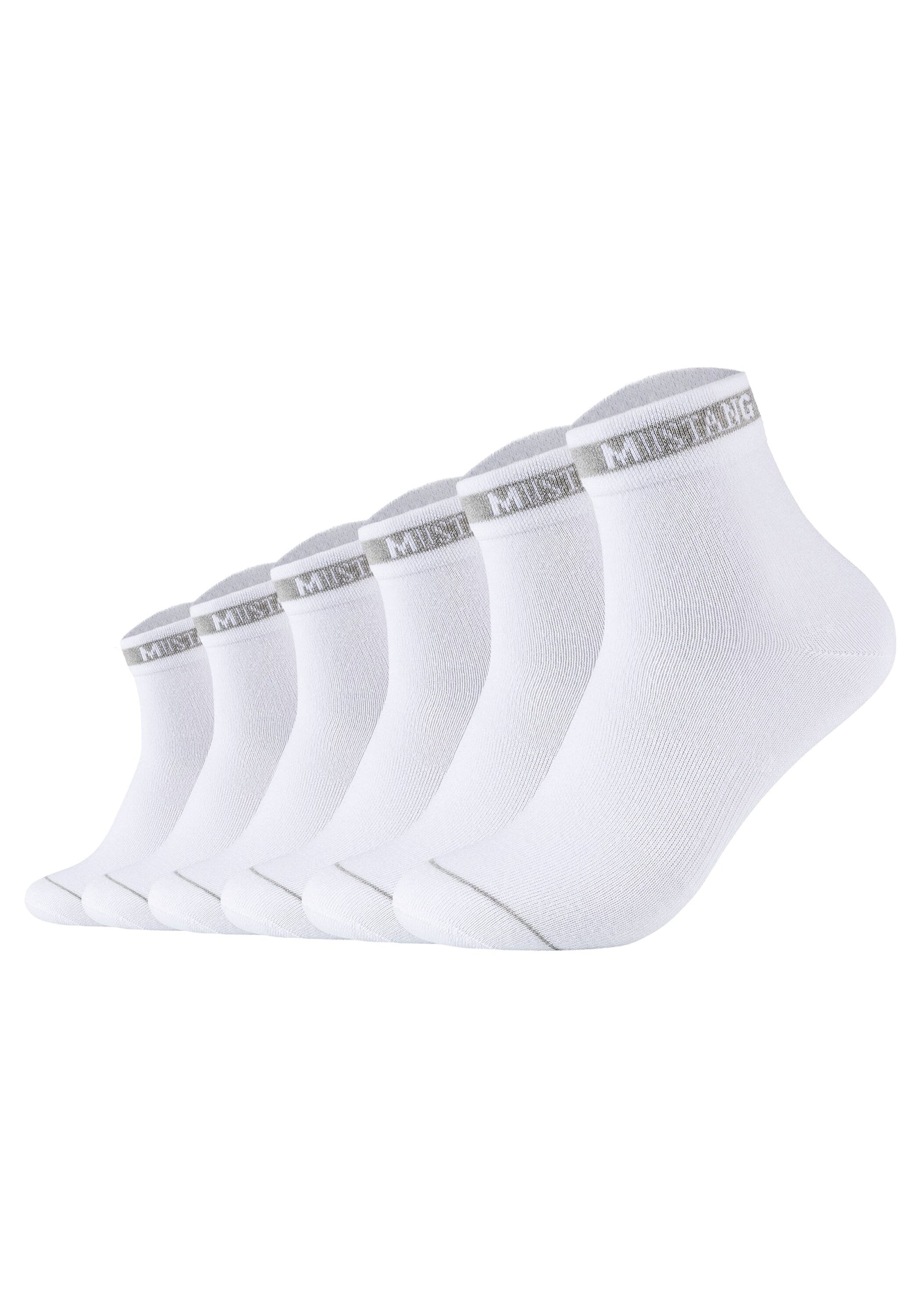 MUSTANG Kurzsocken »Socken Casual Organic Cotton Quarter 6-Pack 6er Pack« 6 Paar tlg.