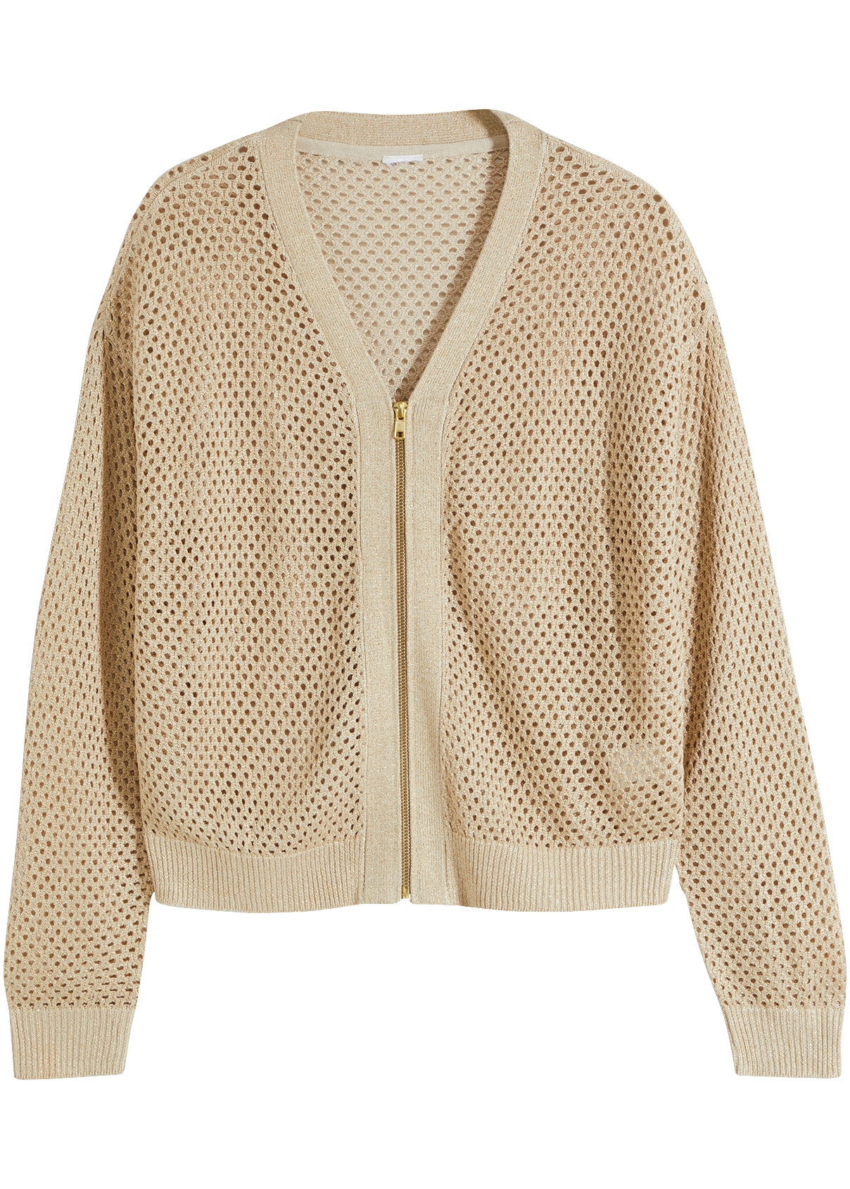 bonprix Strickjacke Oversize-Passform, mit Reißverschluss vorne
