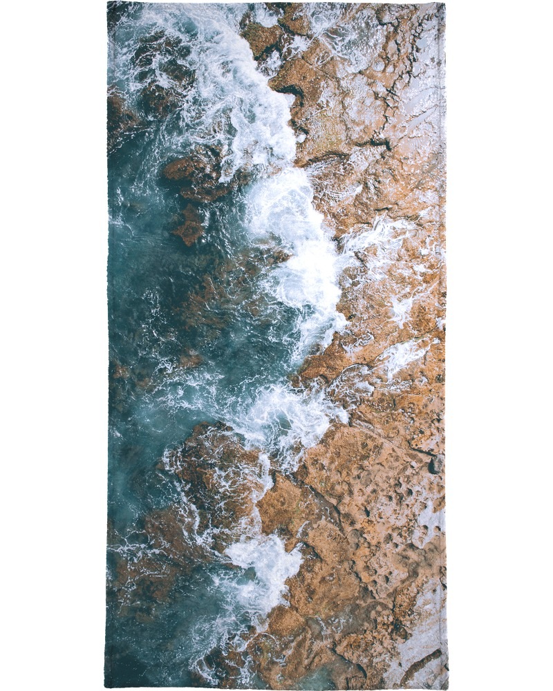 Juniqe Strandtuch »H2O«, (1 St.), Weiche Frottee-Veloursqualität