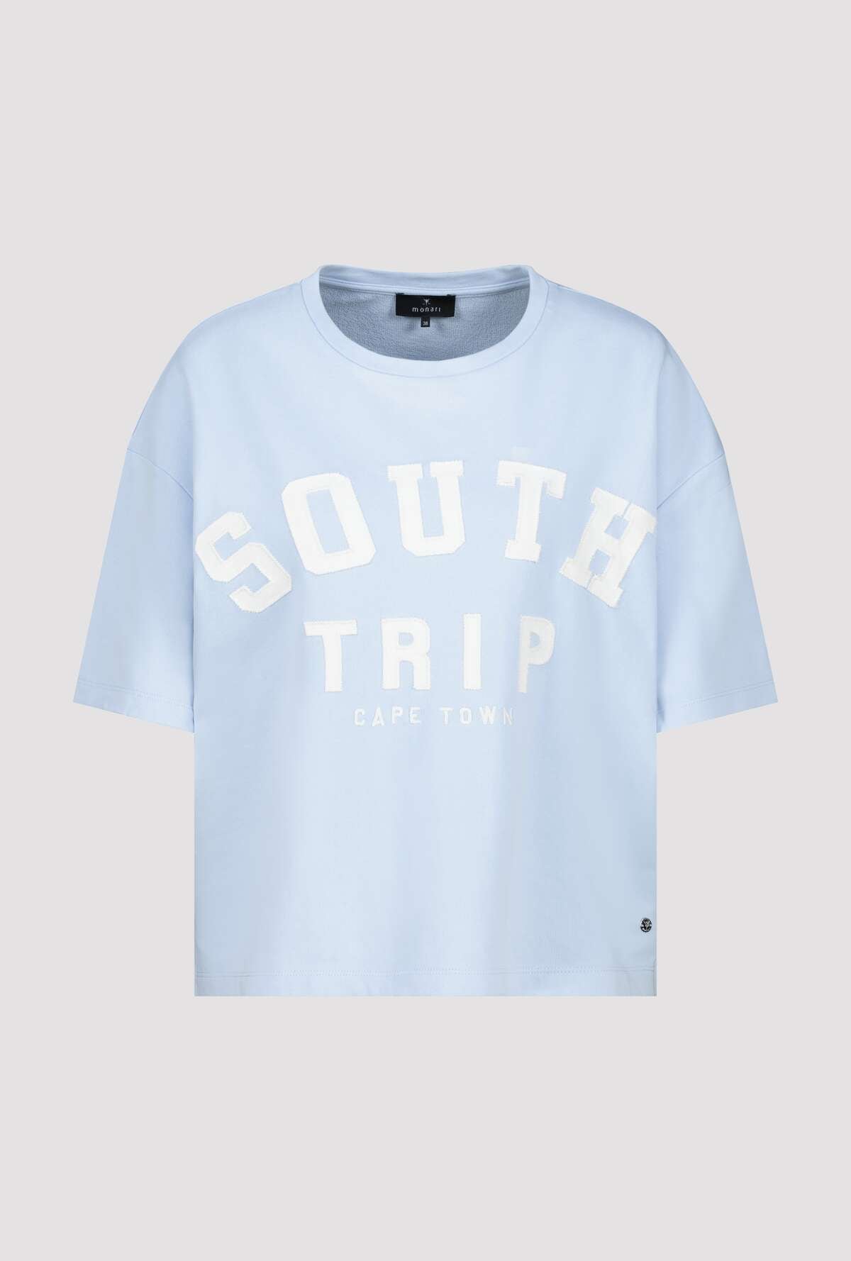 Monari Sweatshirt »Sweatshirt Schrift«, Regular fit mit aufgenähtem Schriftzug
