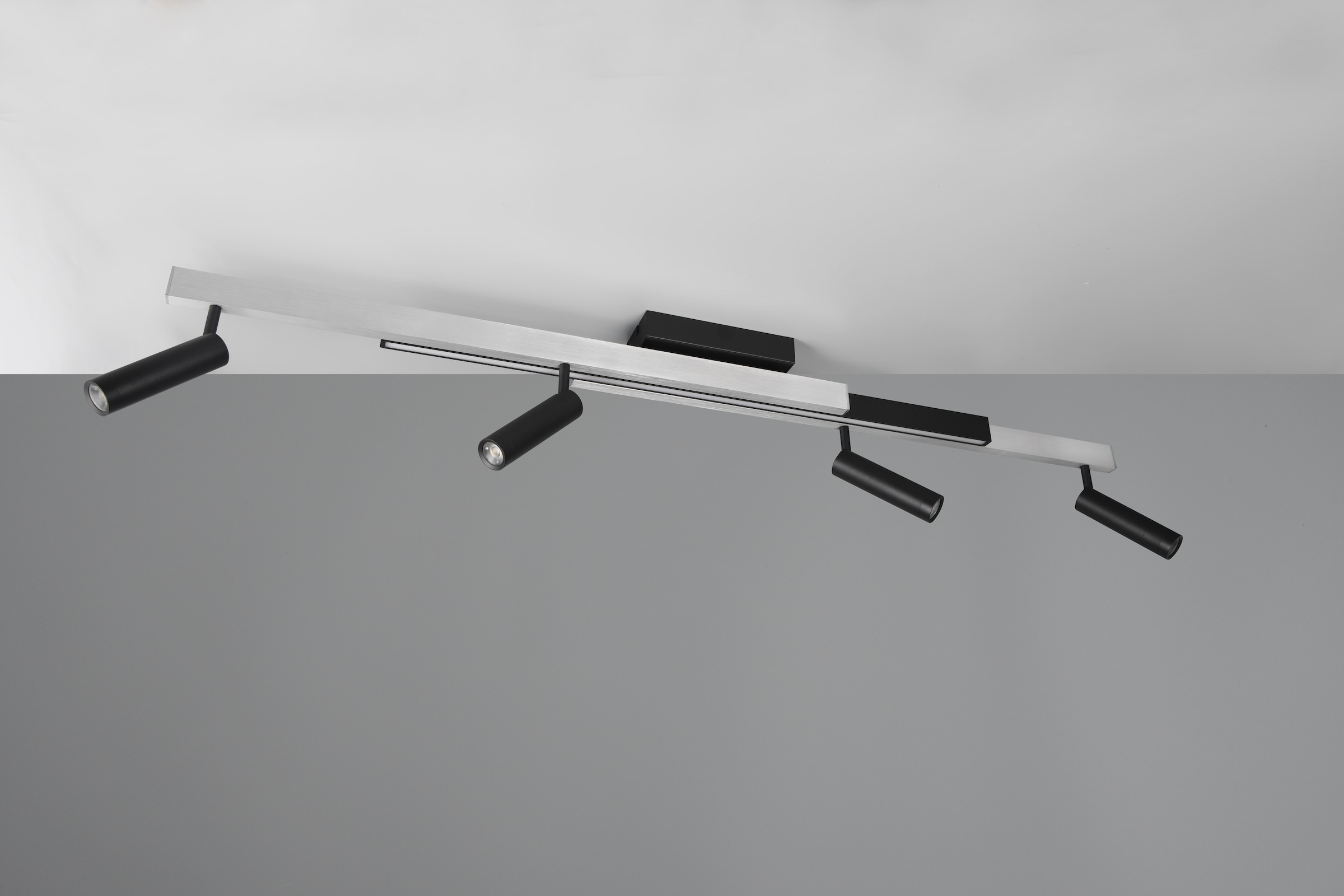 TRIO Leuchten LED Deckenleuchte »ZENO ausziehbare LED Deckenlampe mit 4 verstellbaren Spots dimmbar CCT« LED-Board 1 Stk. warmweiß - kaltweiß getrennt schaltbare Spots, Lichtfarbe einstellbar inkl Fernbedienung