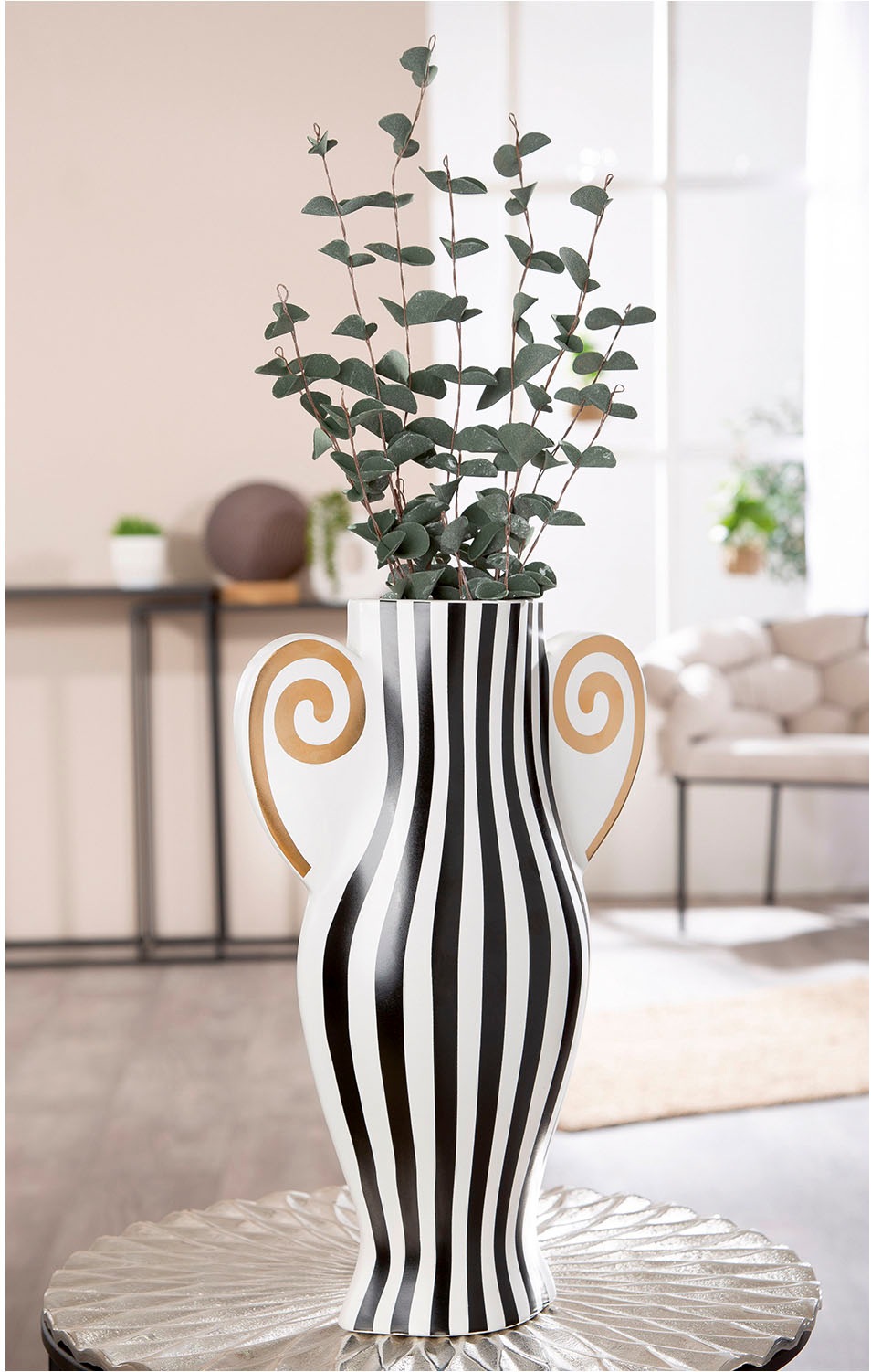 GILDE Tischvase »Vase Anphora weiß H. 36 cm«, (1 St.)