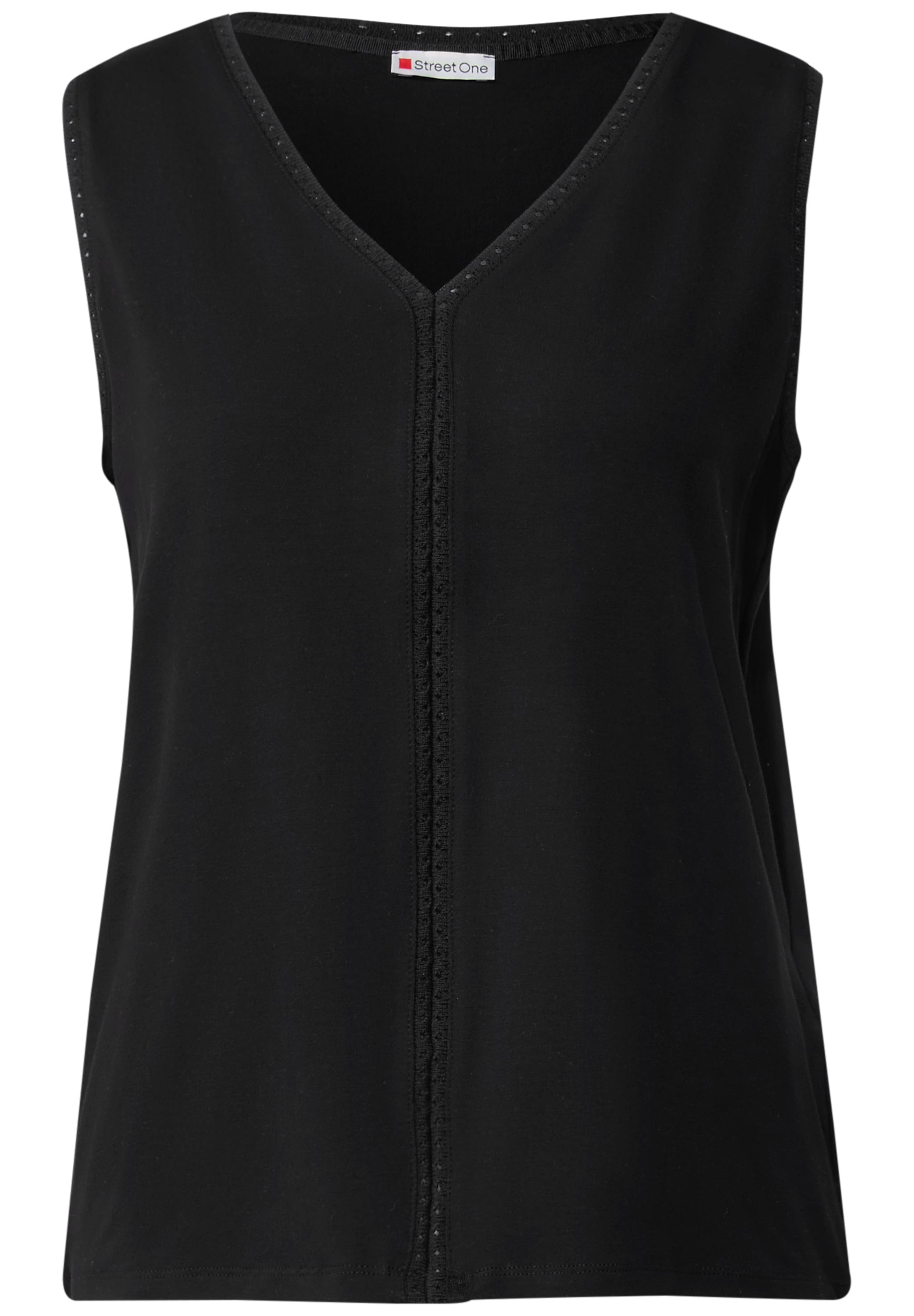 STREET ONE Shirttop, mit Häkel Details