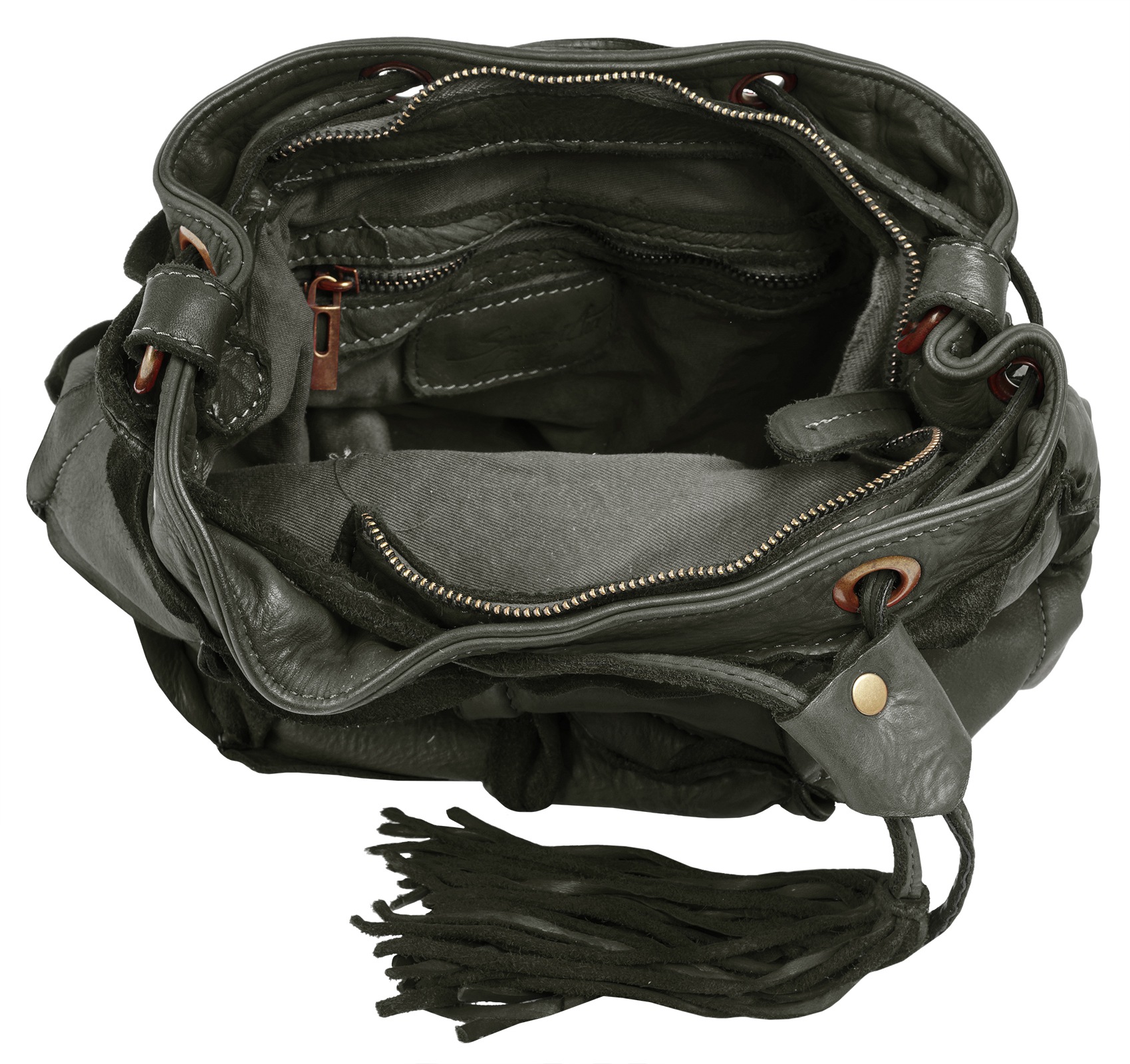 Samantha Look Henkeltasche echt Leder, Made in Italy