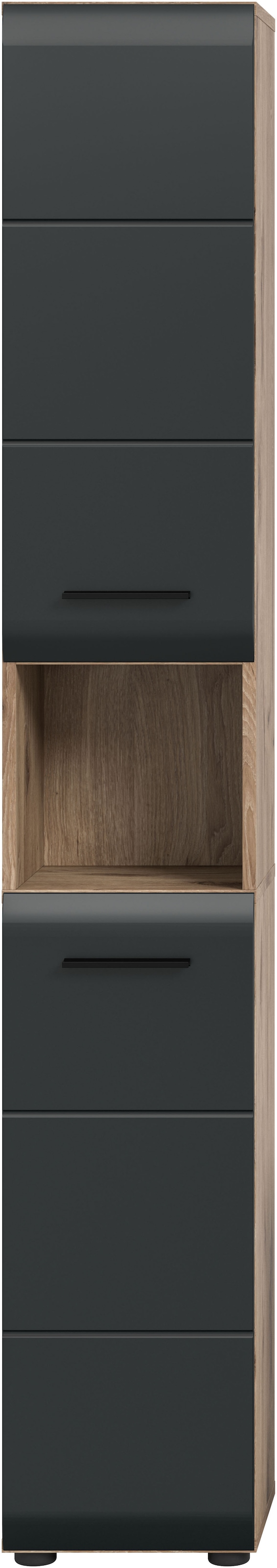 INOSIGN Stauraumschrank 1 Stk. tlg. Florenz, Badschrank Hoch Nox Oak NB, 185 cm Höhe