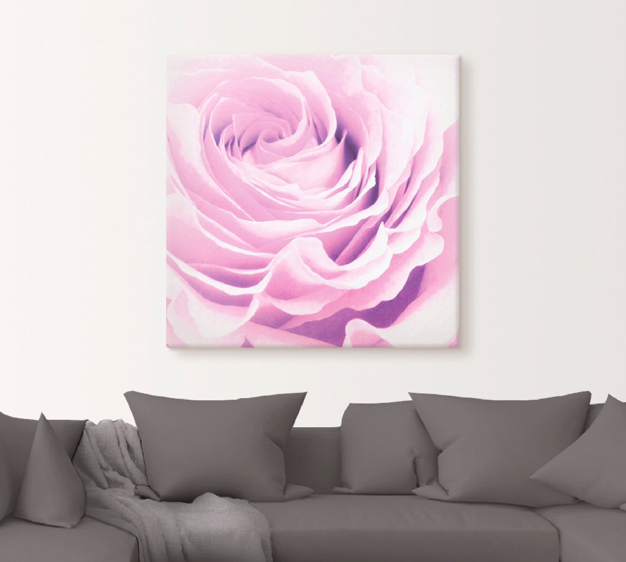 Artland Wandbild »Pastell Rose«, Blumen, (1 St.), als Leinwandbild, Poster, Wandaufkleber in verschied. Größen