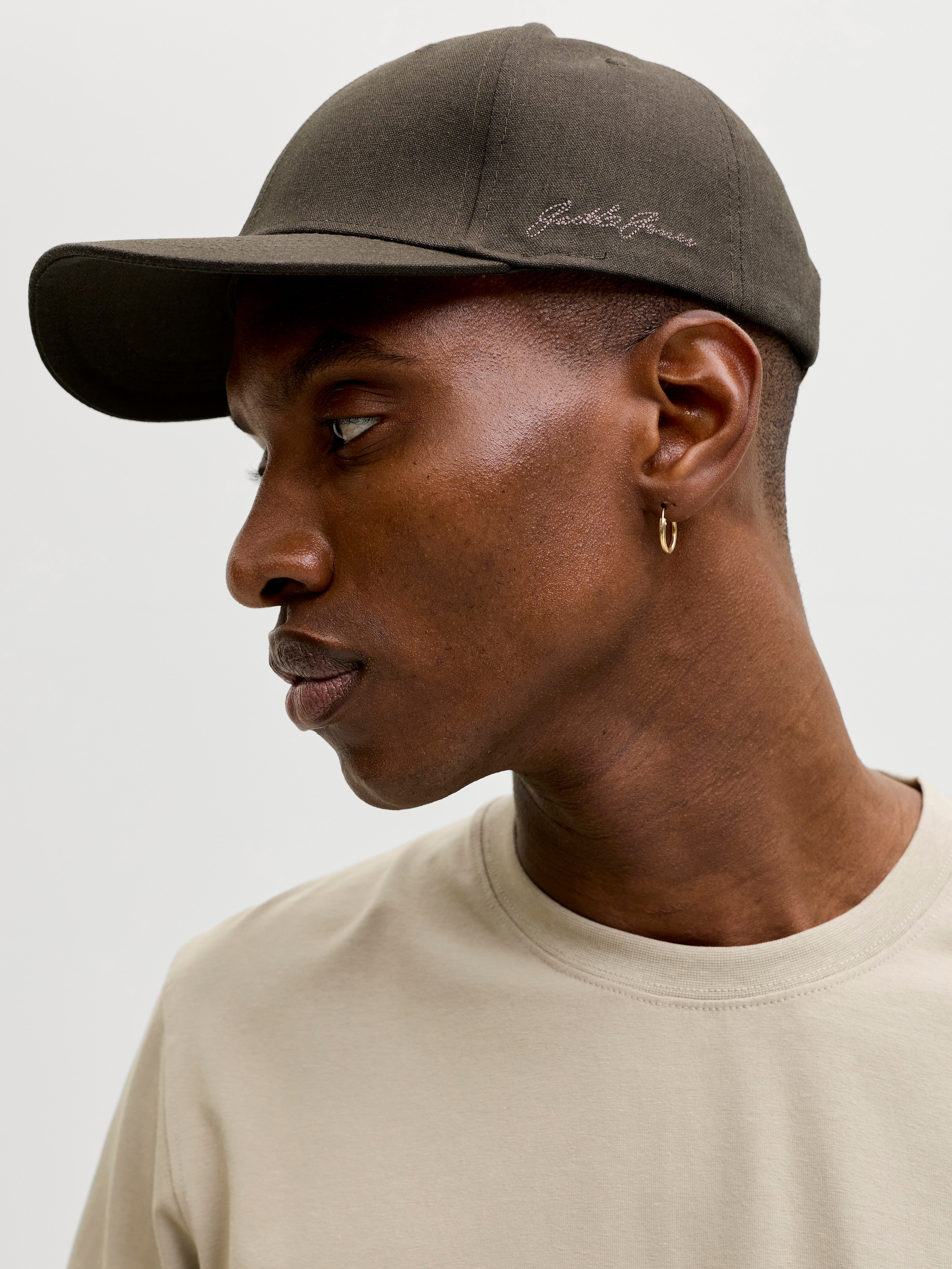 Jack & Jones Baseball Cap »JACBASE LOUIS LINEN BLEND CAP SN« mit Branding