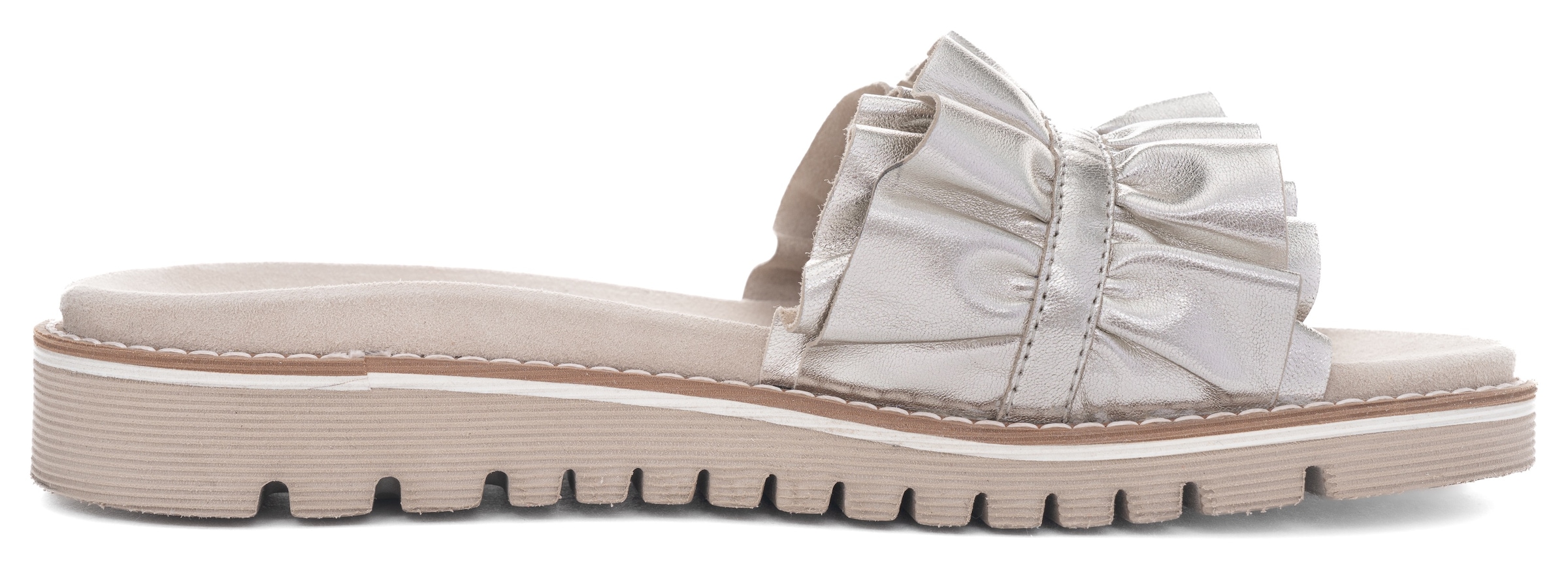 Ara Pantolette »KENT«, Slides, Flats, Sandale mit geraffter Bandage