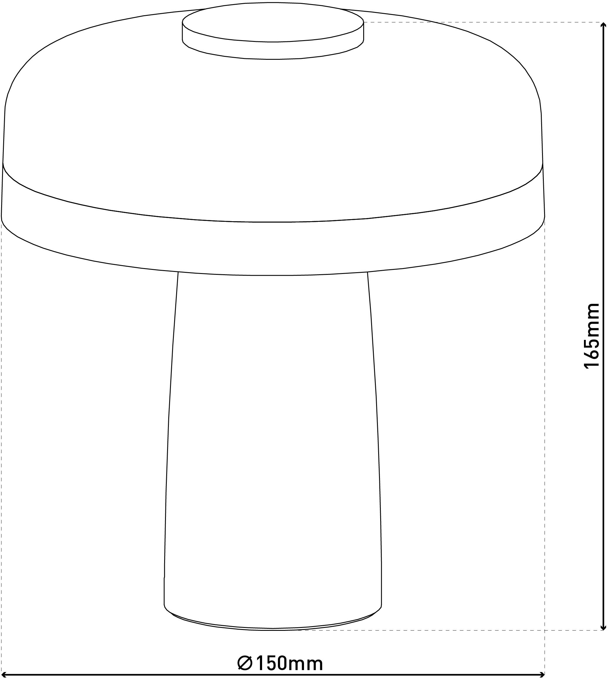 näve LED Tischleuchte »Pilu« LED-Modul 1 Stk. Warmweiß Akku, inkl. USB-Kabel 80cm, stufenweise dimmbar per Berührungssensor