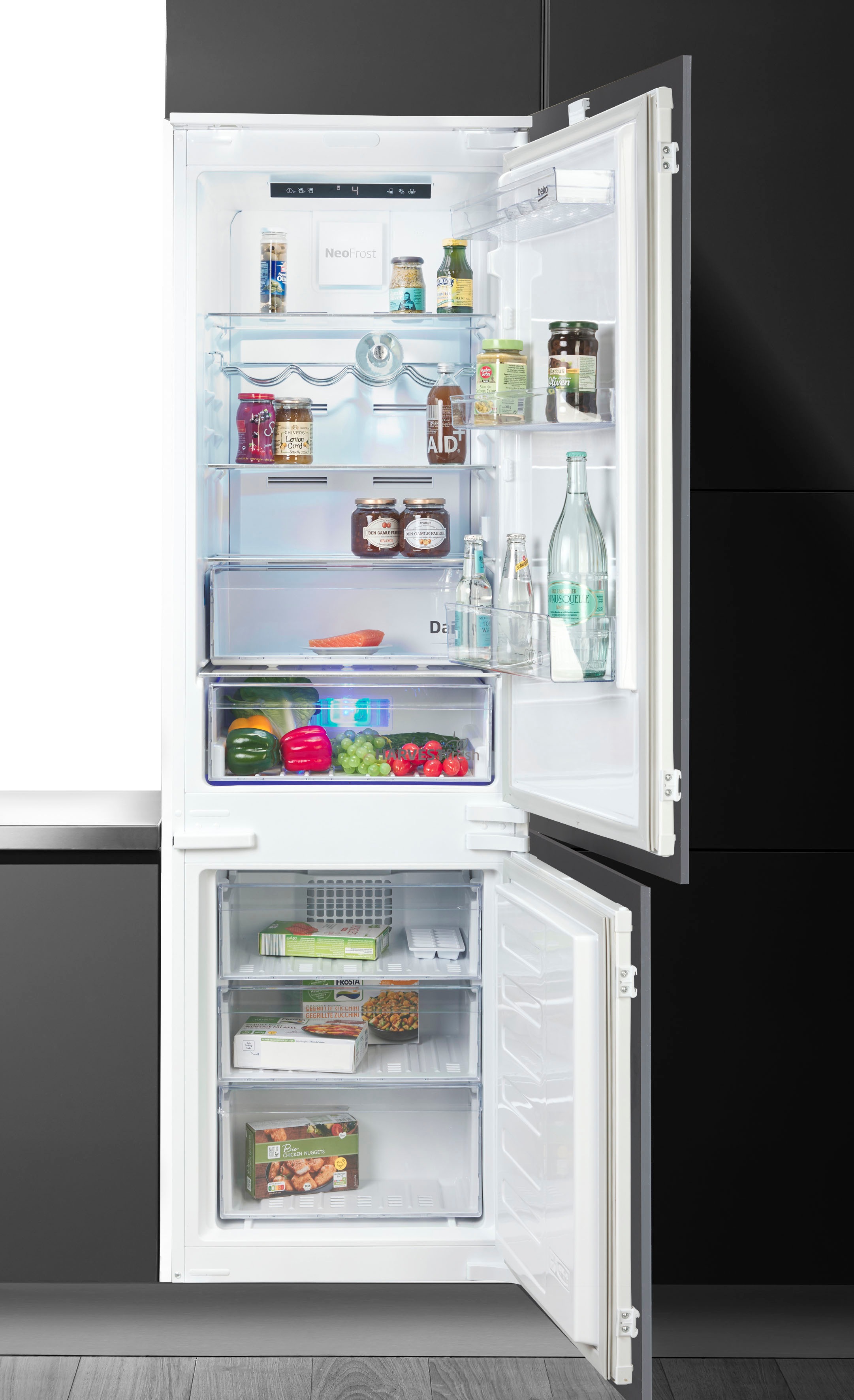 Beko Einbaukühlgefrierkombination »BCNA275E5SN 7523020044« 177,5 cm hoch 54 cm breit in silberfarben