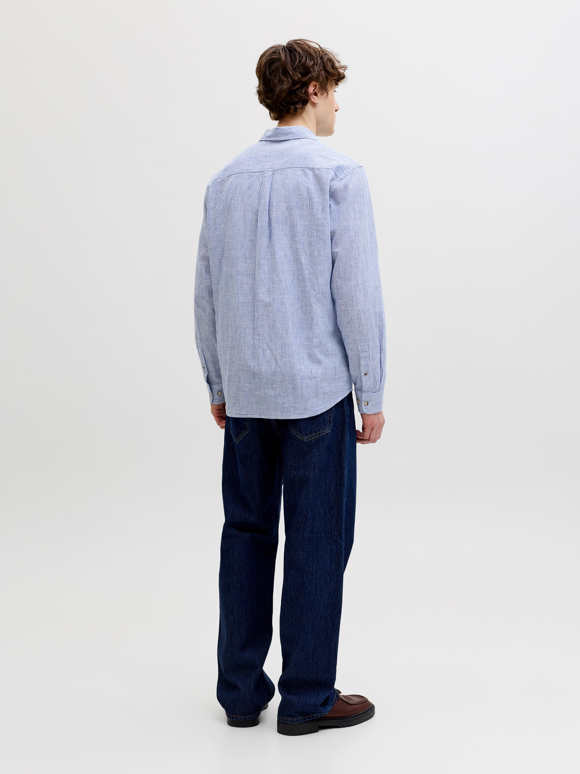 Jack & Jones Langarmhemd »JJESUMMER LINEN BLEND SHIRT L/S SN 2PKMP« Packung, 2