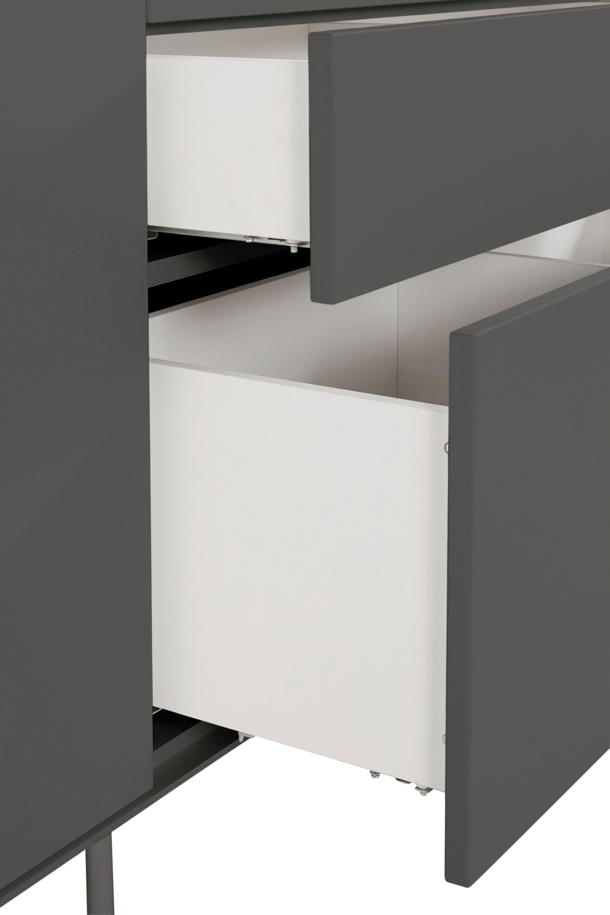 LeGer Home by Lena Gercke Sideboard »Essentials«, (2 St.), Breite: 279cm, MDF lackiert, Push-to-open-Funktion