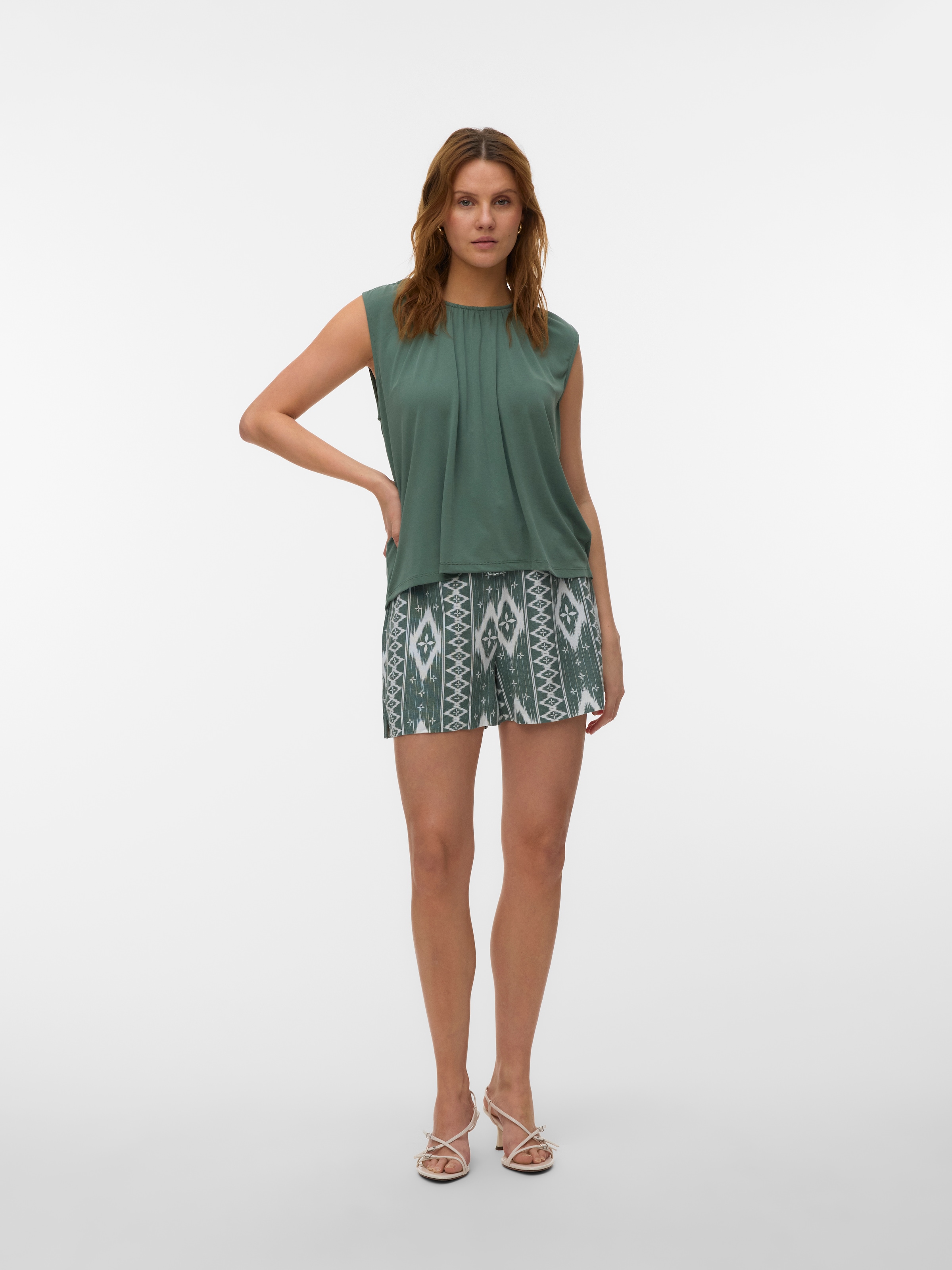 Vero Moda Shirttop »VMFILLI SL TOP JRS NOOS« Materialmix