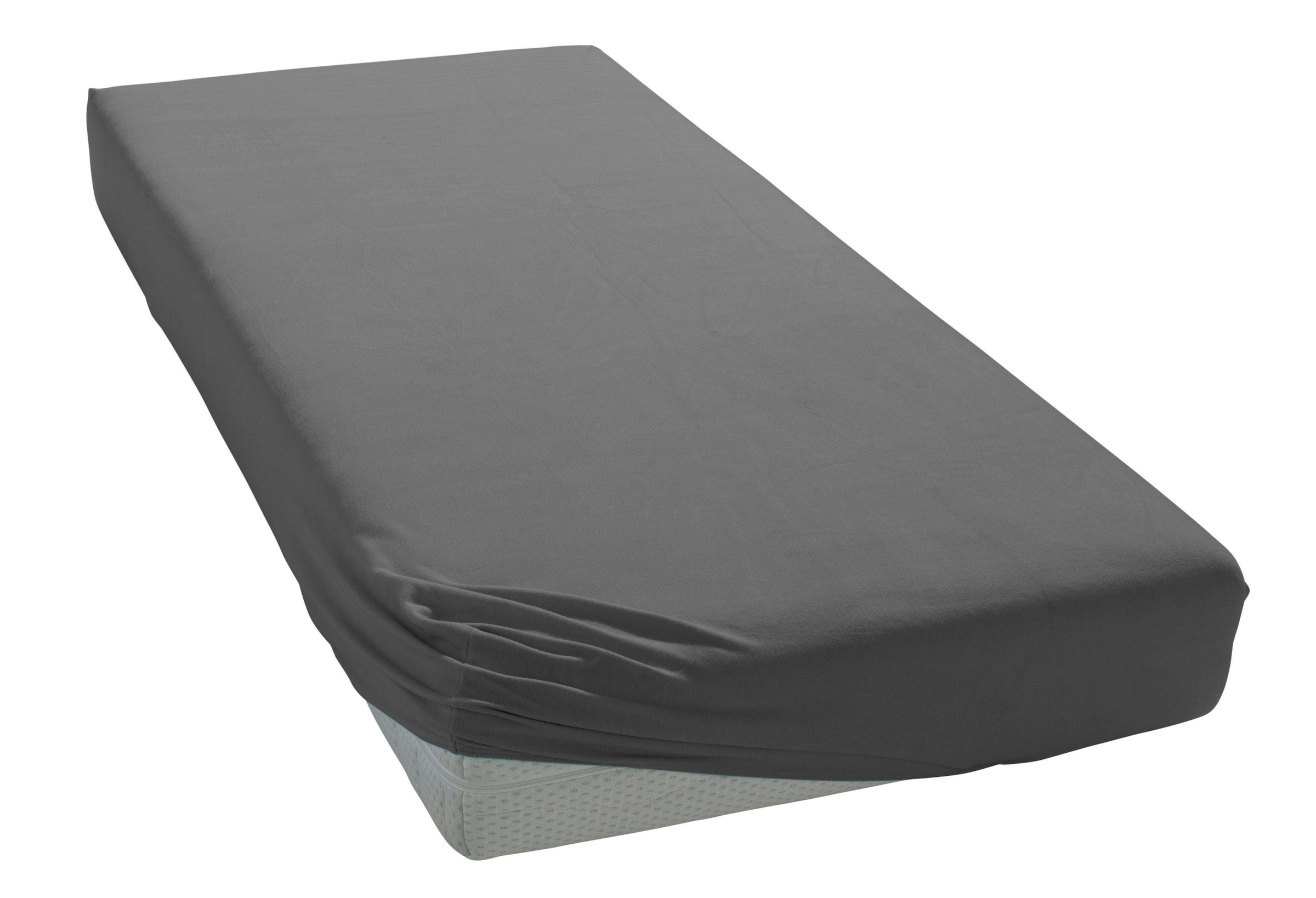 Bellana Spannbettlaken »Jersey-Elasthan deLuxe« für Boxspringbetten und sehr hohe Matratzen in grau, Größe 140x200-220 40 45