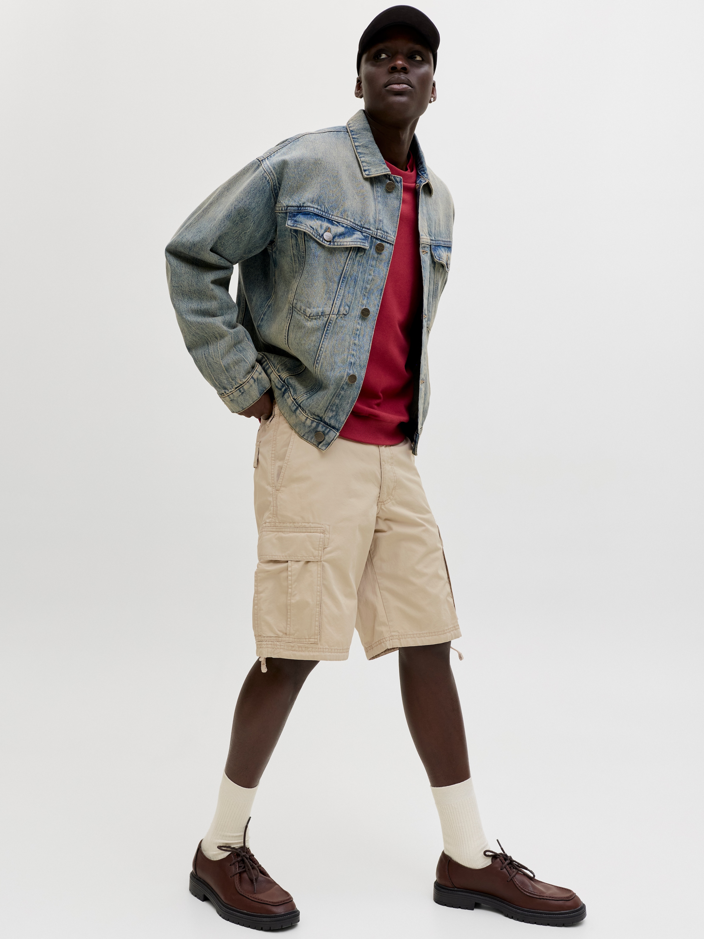 Jack & Jones Cargohose »JPSTCOLE FRANK CARGO SHORT MID SN«  mit Seitentaschen
