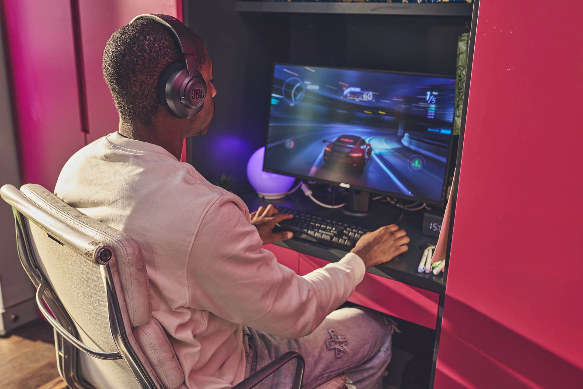 JBL Gaming-Headset »Quantum 100M2«, Mikrofon abnehmbar-Stummschaltung, JBL QuantumSOUND Signatur, abnehmbares Mikrofon mit Stummschaltung