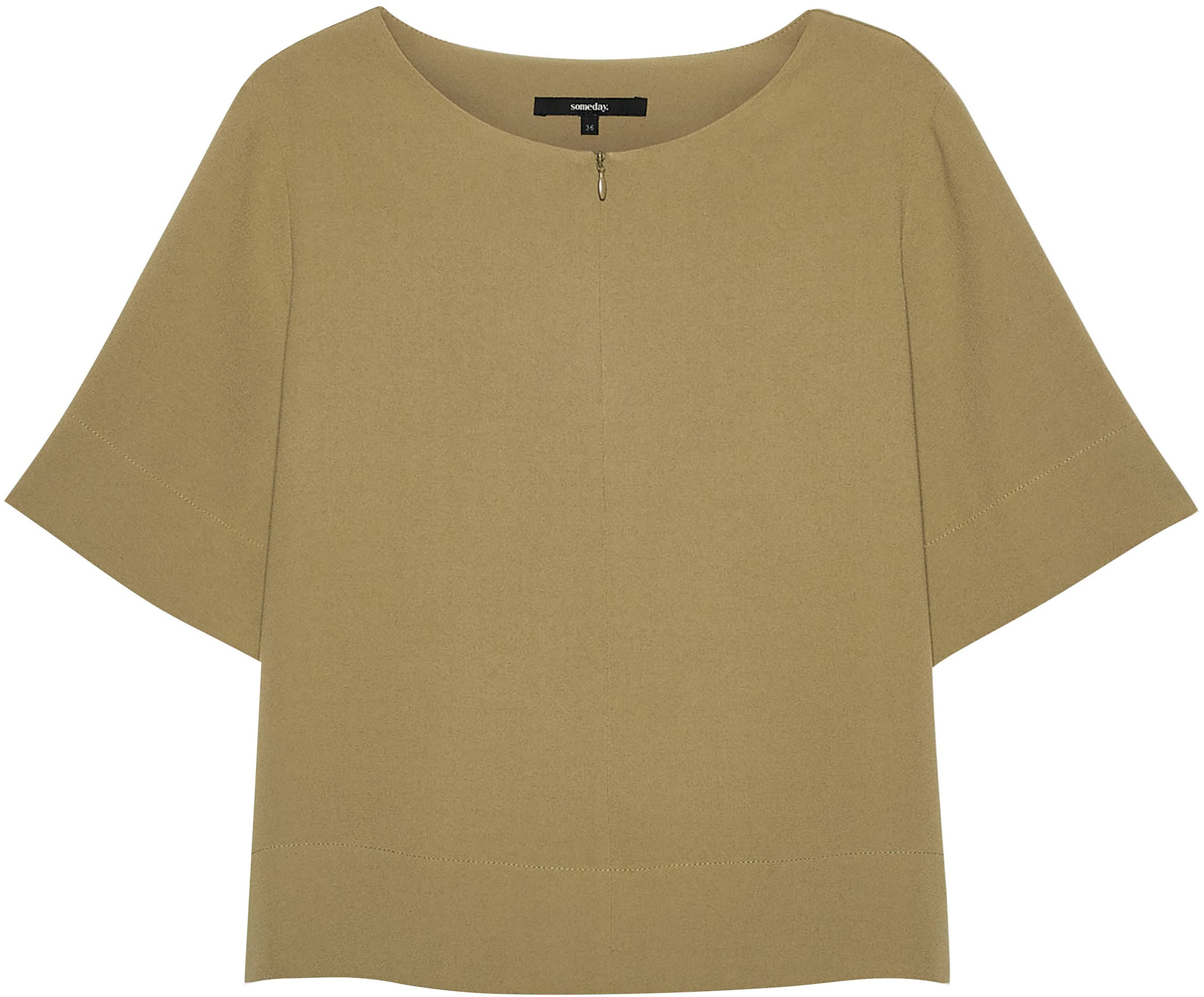 someday Shirtbluse »Zerumea«, mit Reißverschluss am Ausschnitt