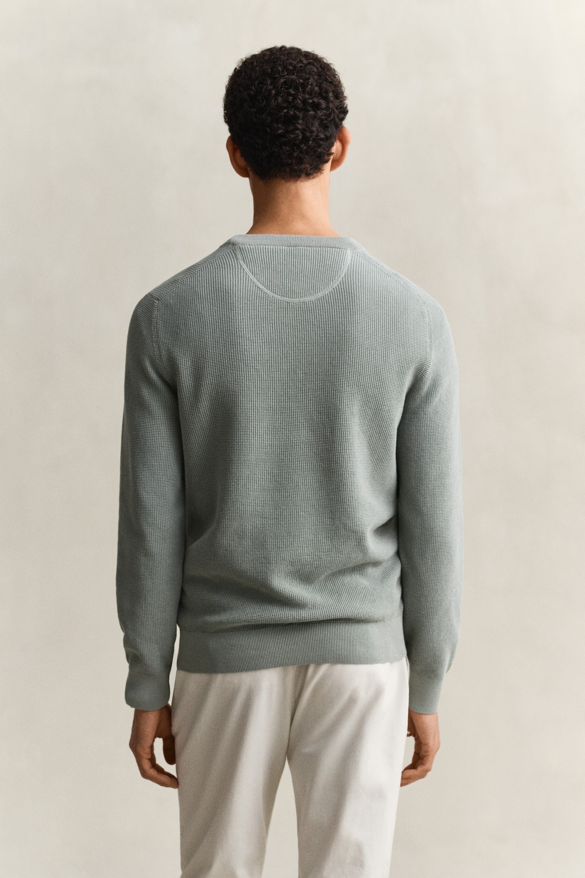 Gant Strickpullover »MICRO TEXTURED COTTON C-NECK« Regular fit mit Rundhalsausschnitt
