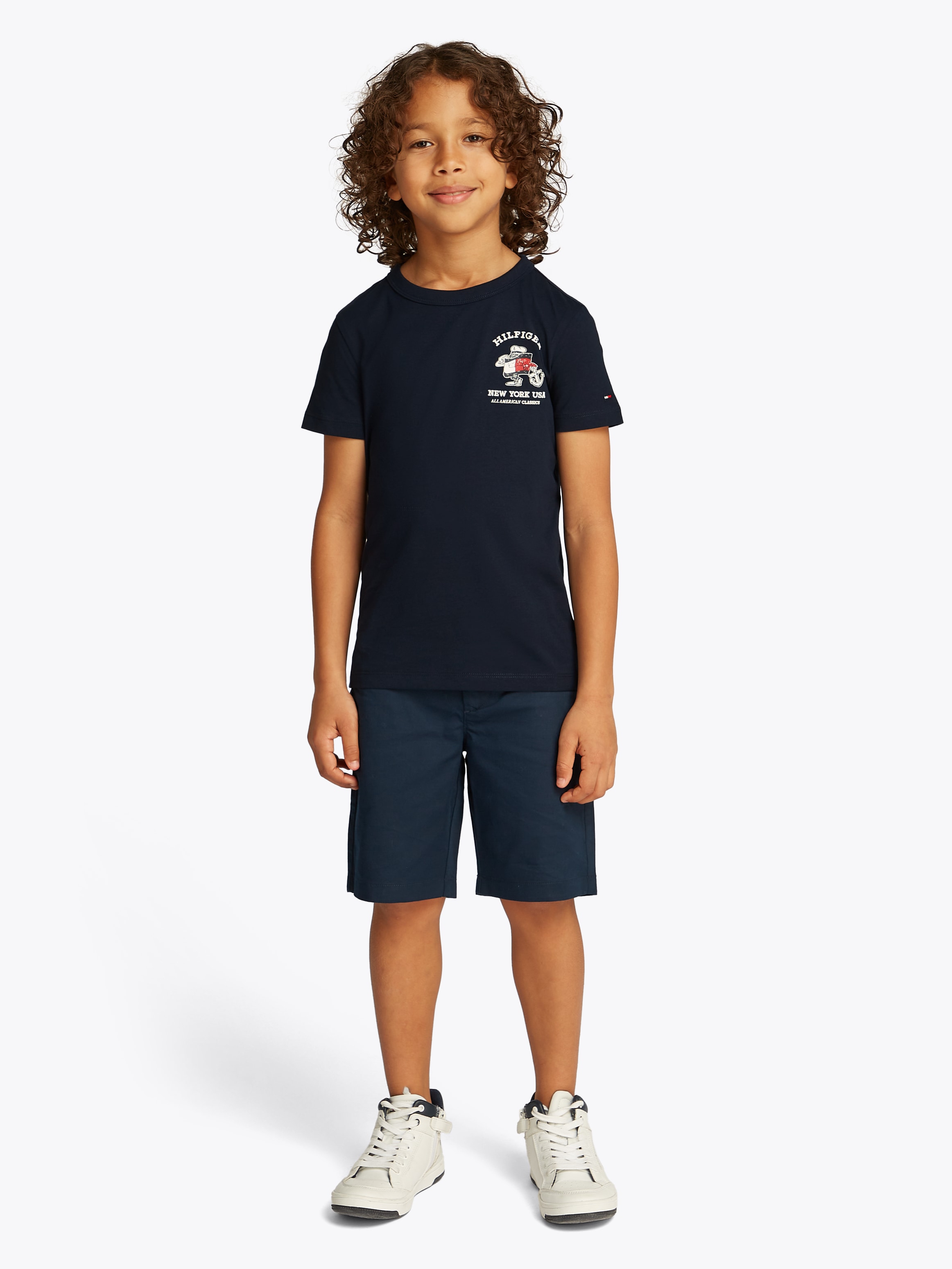 Tommy Hilfiger T-Shirt »FLAG FUN TEE SS«, mit Grafik-Logo
