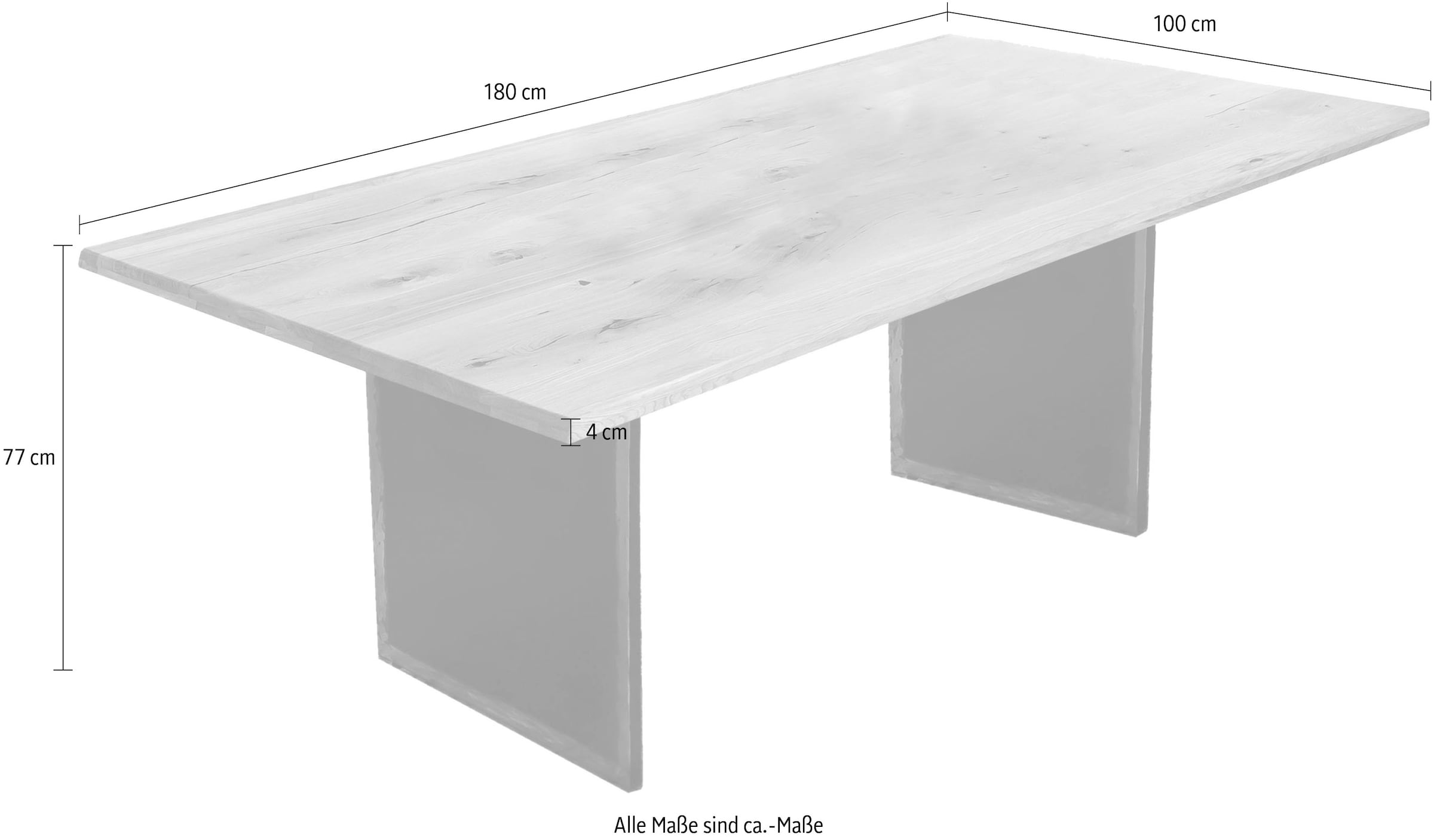 INOSIGN Esstisch 1 Stk. tlg. Gestell im Used Look