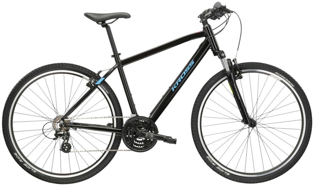 Kross Crossrad »KROSS Crossbike Evado 2.0 28" schwarz 21 Gänge« 21 Gang Shimano Tourney Schaltwerk Kettenschaltung in schwarz, Größe 28 Zoll (71,12...