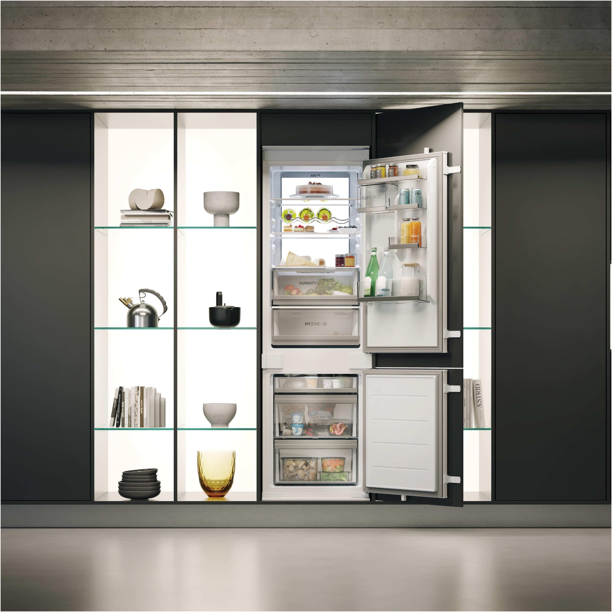 Haier Einbaukühlgefrierkombination Titanium Series 6 »HBW7518BT« 177,2 cm hoch 54 cm breit mit Daylight-System