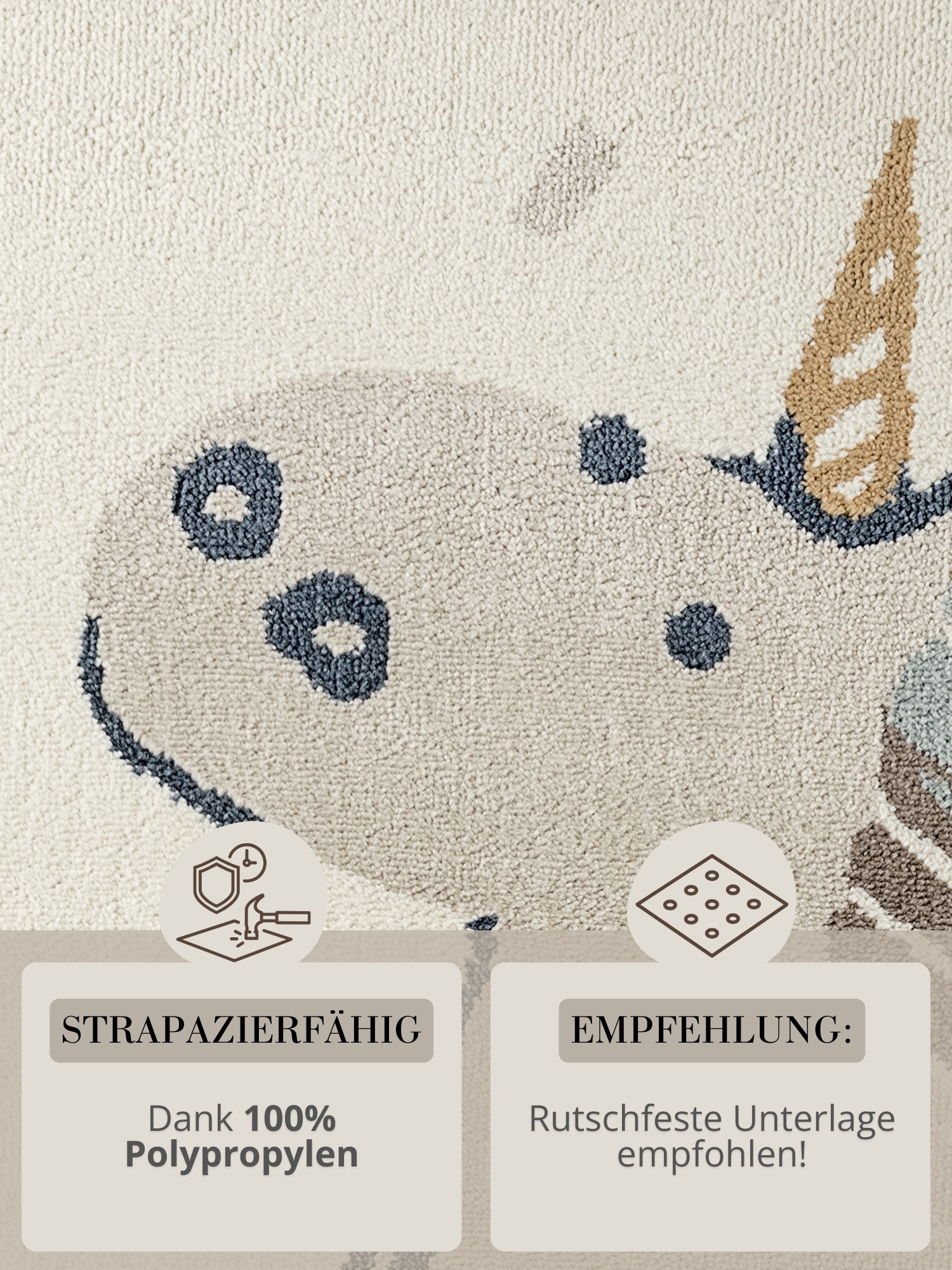 HANSE Home Kinderteppich »Einhorn« rechteckig 10 mm Höhe Pflegeleicht, Weich, Kinderzimmer, Spielteppich, Spielunterlage