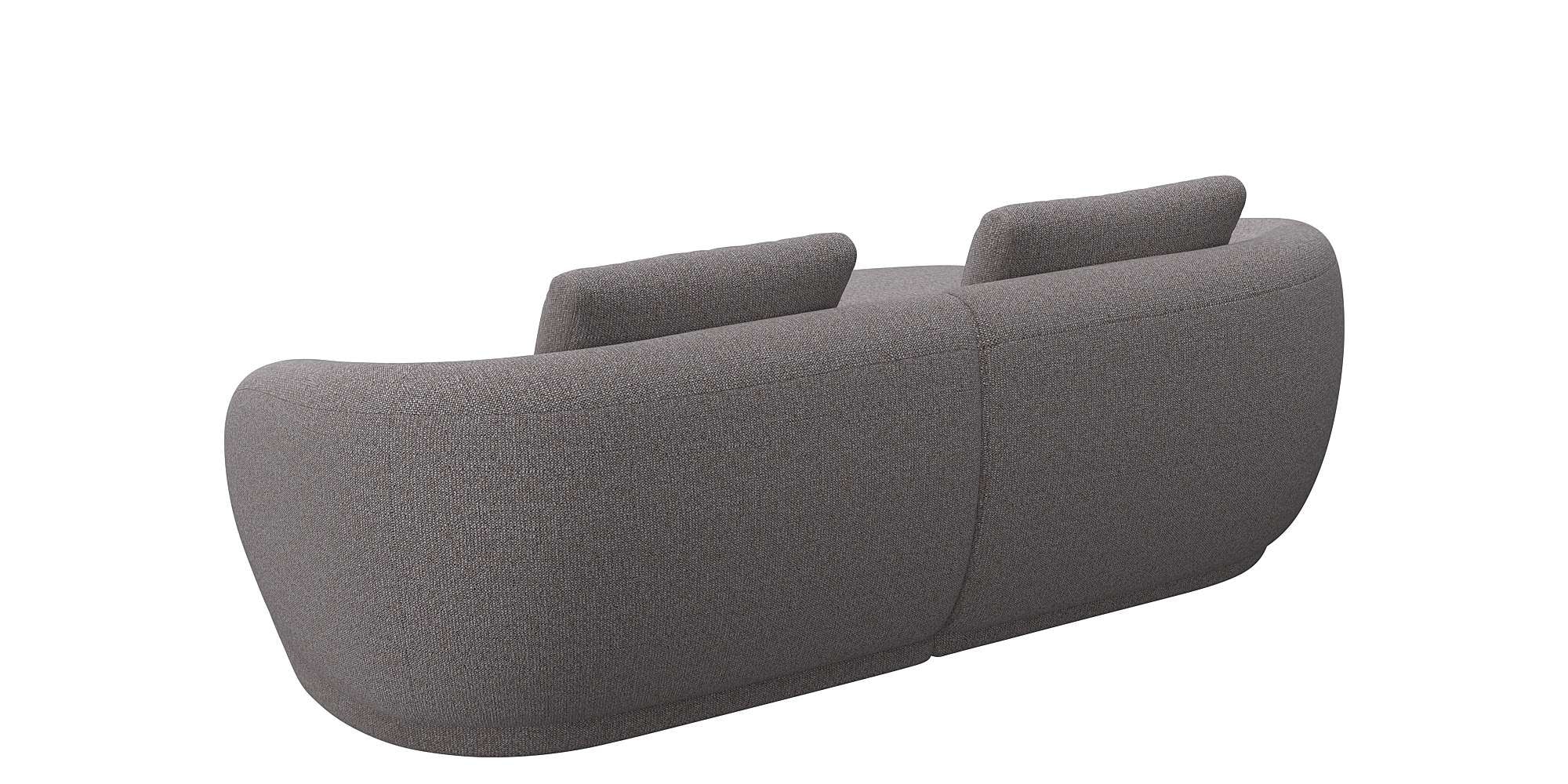 FLEXLUX Wohnlandschaft »Torino, rund, L-Form, Sofa-Ecke mit Recamiere, Longchair-Sofa«, Modernes, organisches Sofa-Design, Kaltschaum, Wellenunterfederung