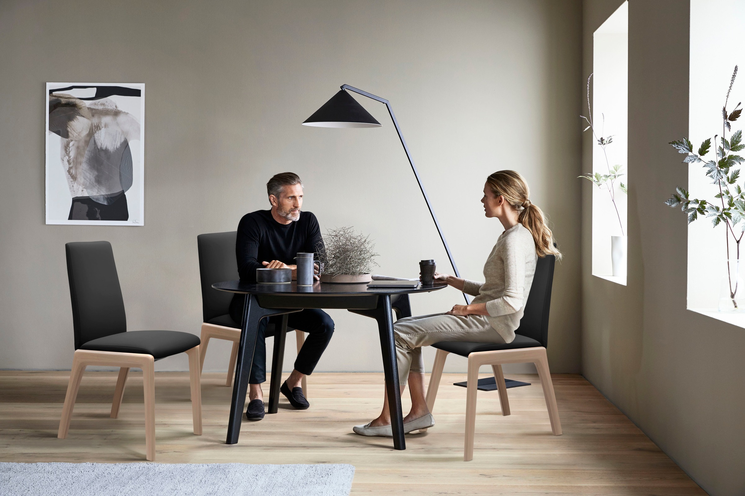 Stressless® Polsterstuhl »Laurel«, Leder PALOMA, Low Back, Größe L, mit abgerundeten Beinen in Eiche natur