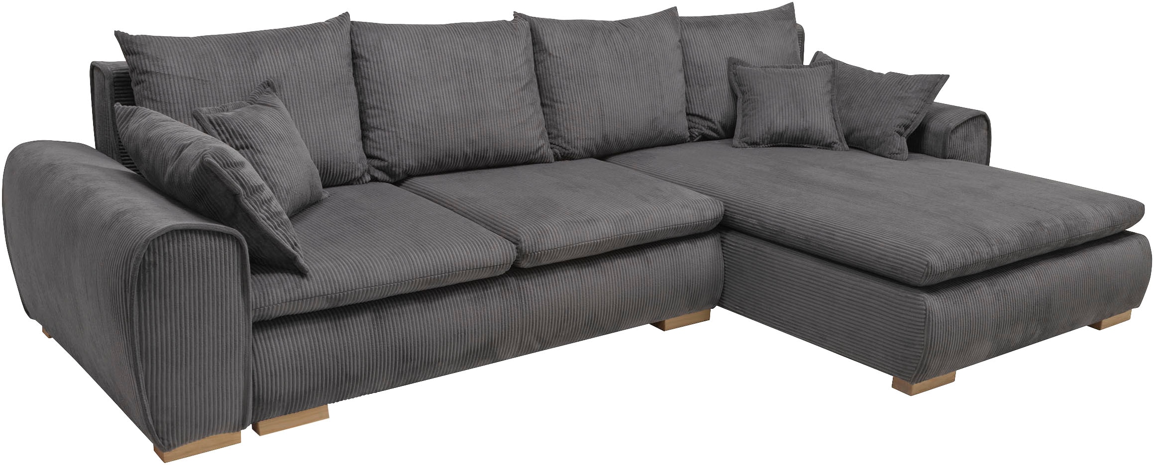 Home affaire Ecksofa »Katja«, Cord Bezug, inkl. Schlaffunktion und Stauraum