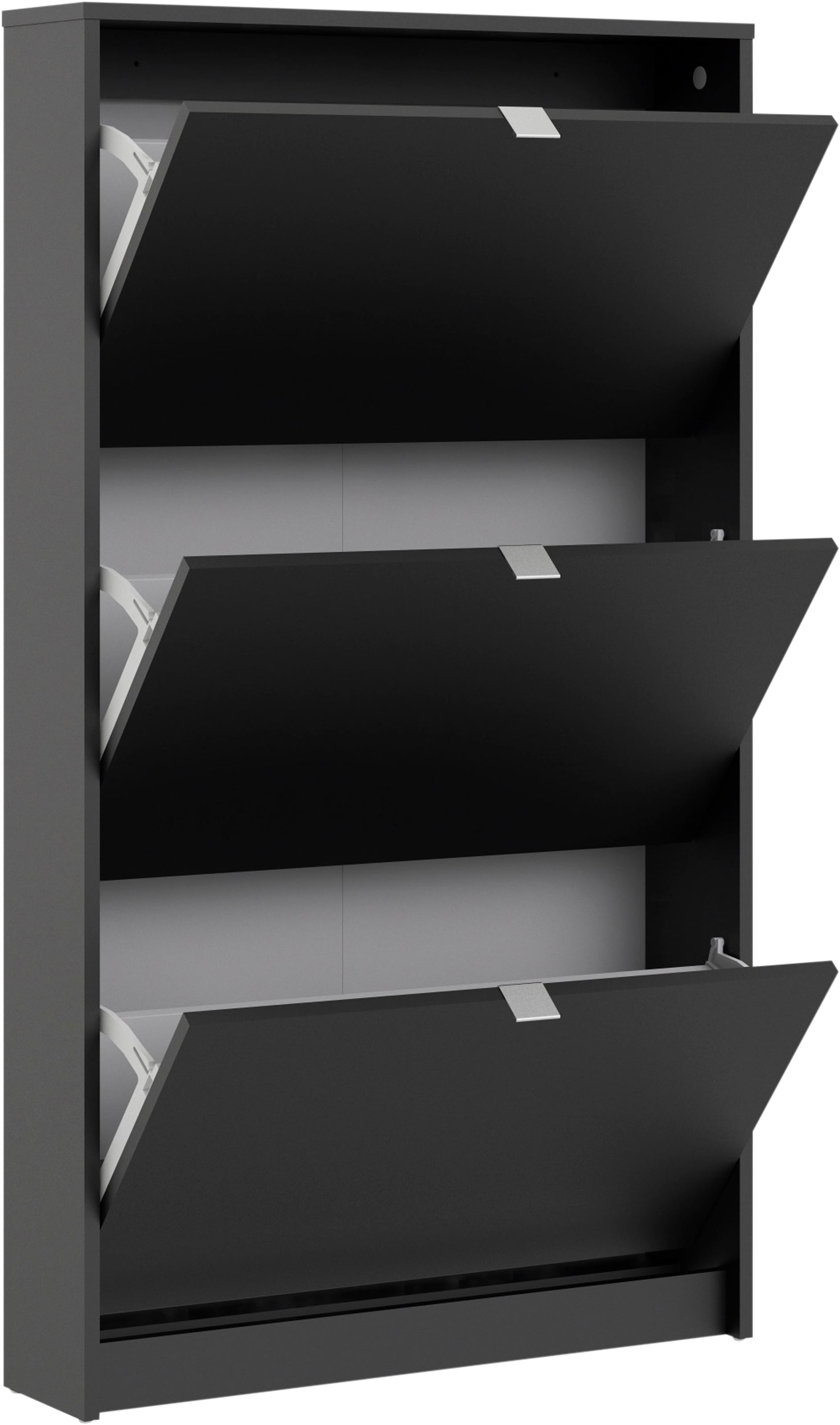 INOSIGN Schuhschrank »Shoes Schuhaufbewahrung, Schuhkommode, Schuhregal,«, mit drei Klappen, 1 Boden, Höhe 123 cm, ca. 9 Paar Schuhe