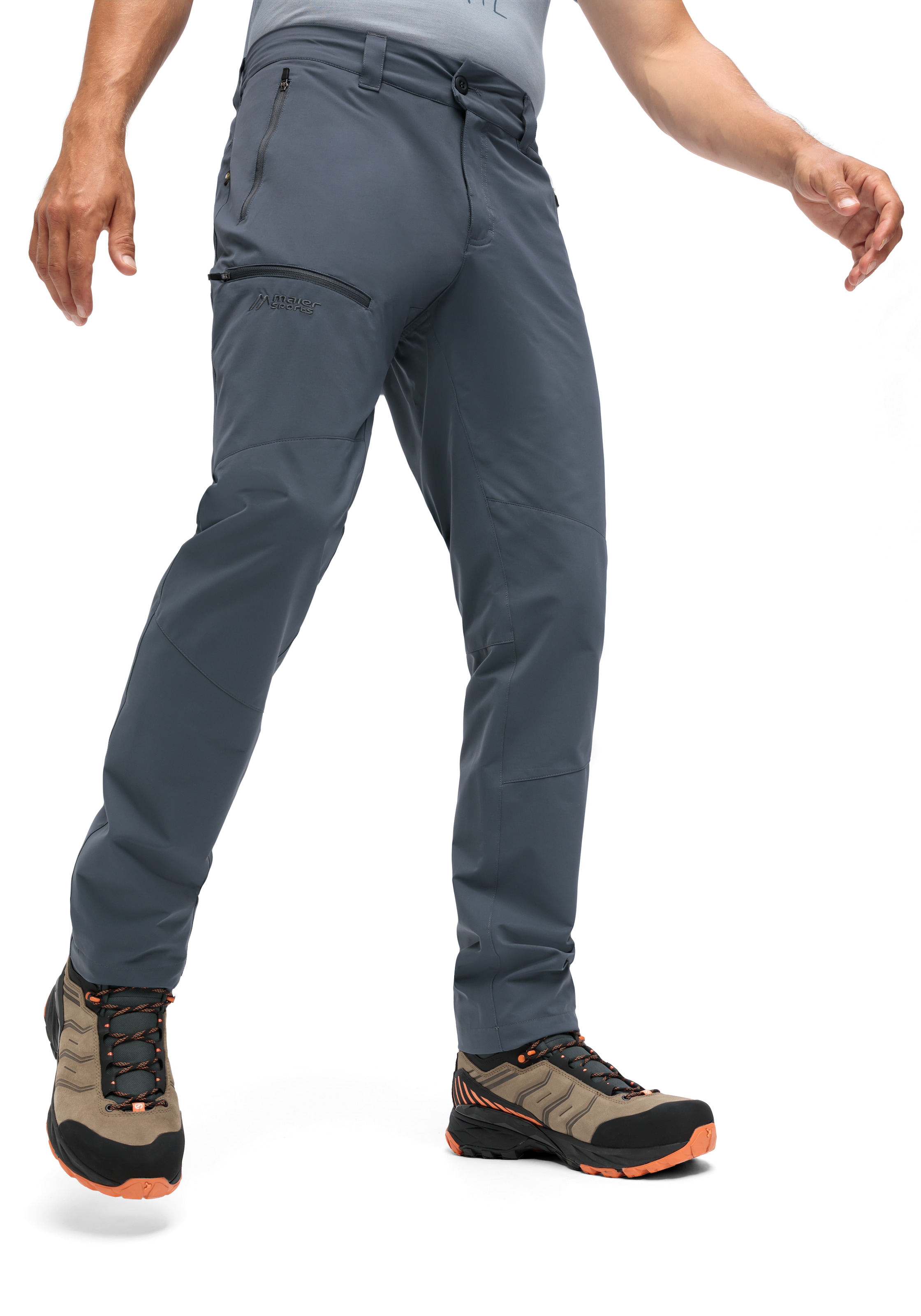 Maier Sports Outdoorhose »Nil Loop«, Herren Wanderhose, Funktionshose mit Taschen + Gürtel, Regular Fit