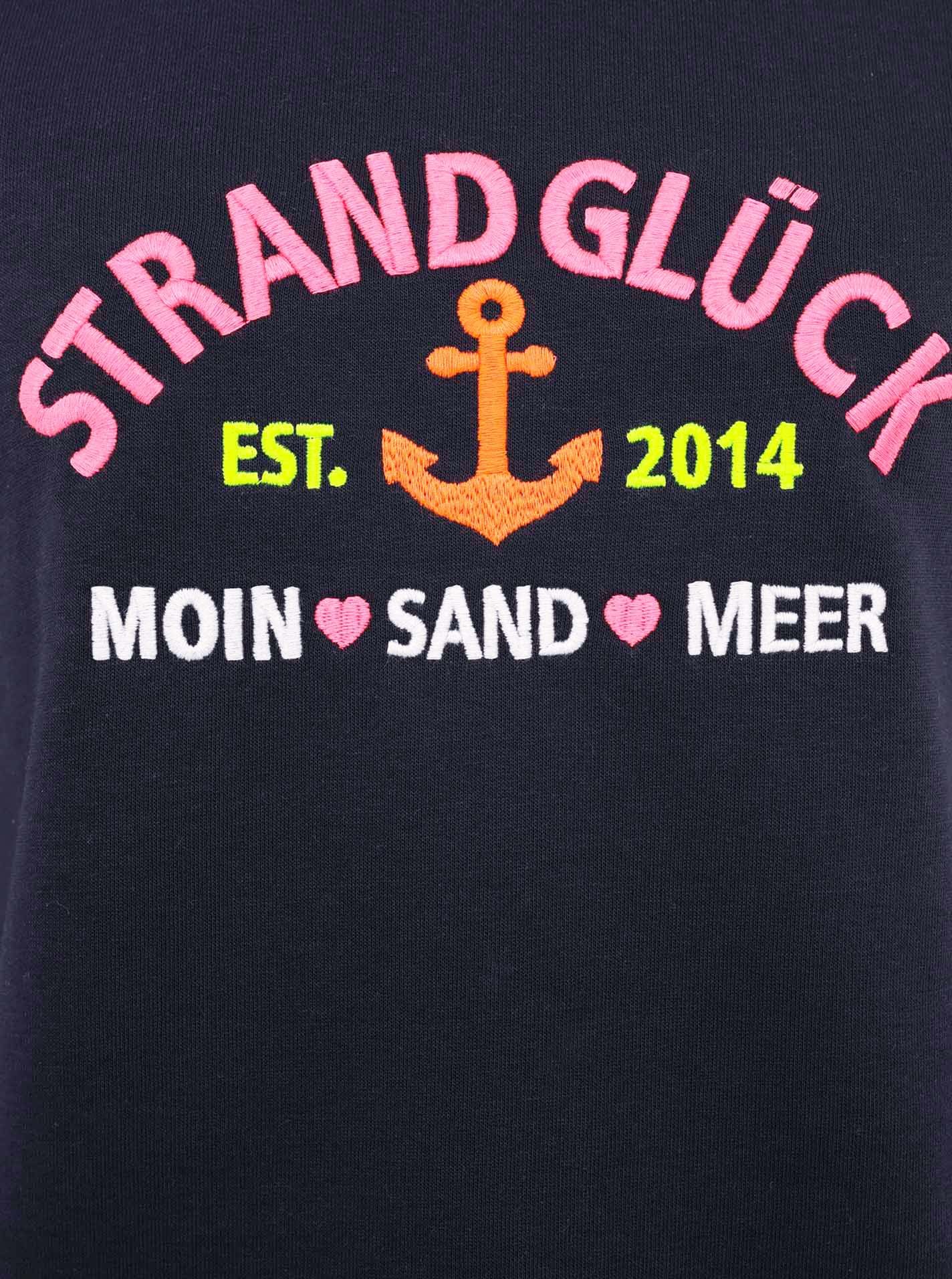Zwillingsherz Sweatshirt »"Strandglück"«, mit Used-Look Kanten