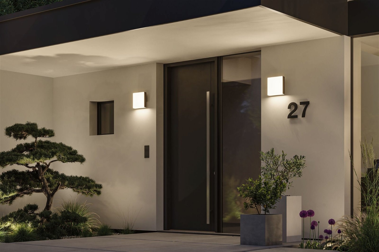 Paulmann LED Außen-Wandleuchte »Azalena IP44 250x97mm 3000K 8,5W 700lm 230V Kunststoff, Aluminium«, 1 flammig, Bewegungsmelder mit Hochfrequenz-Sensor IP44