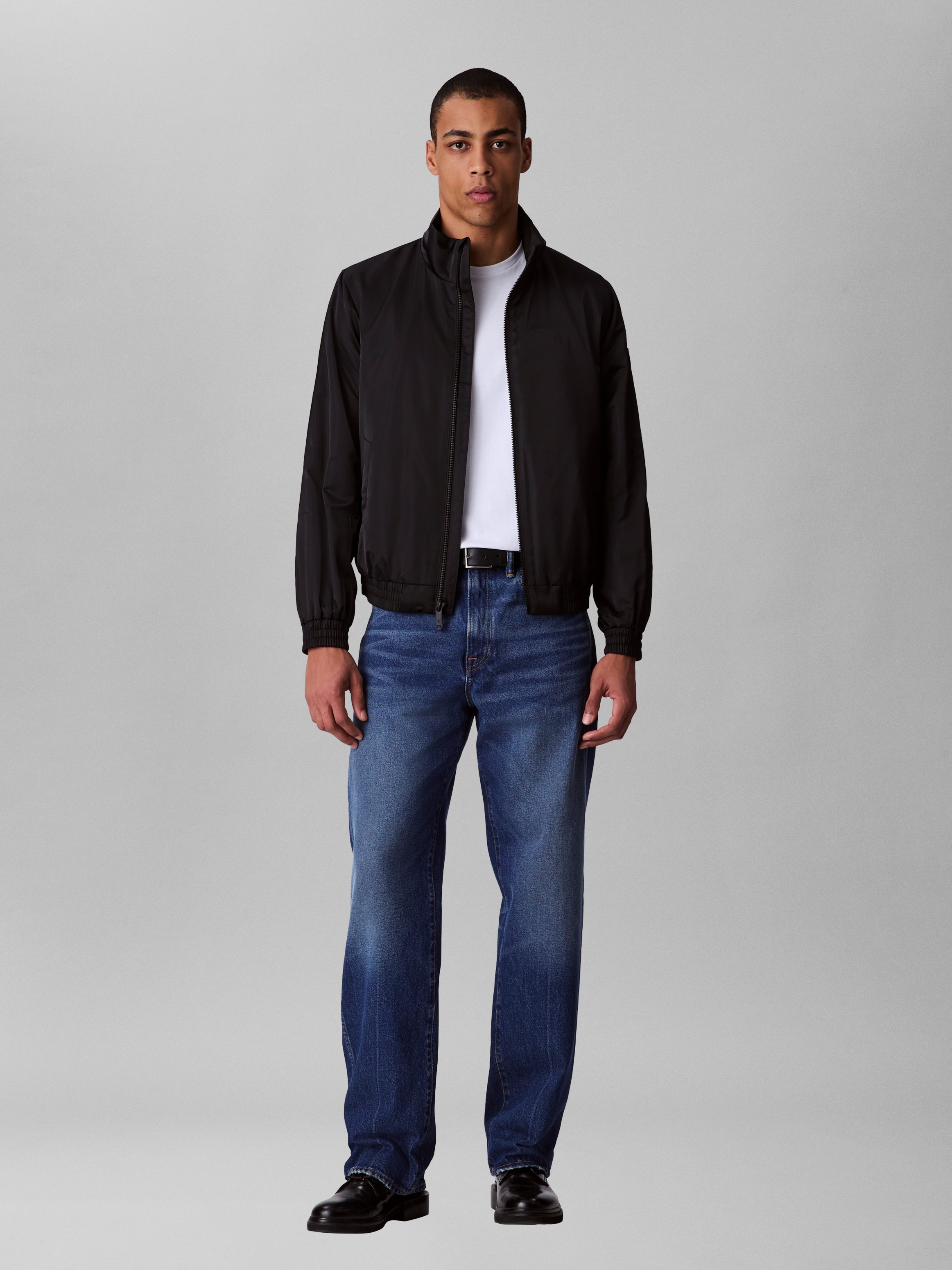 Calvin Klein Jeans Bomberjacke »LS PADDED HARRINGTON JACKET«, ohne Kapuze, Mit Rundhalsausschnitt mit Stehkragen