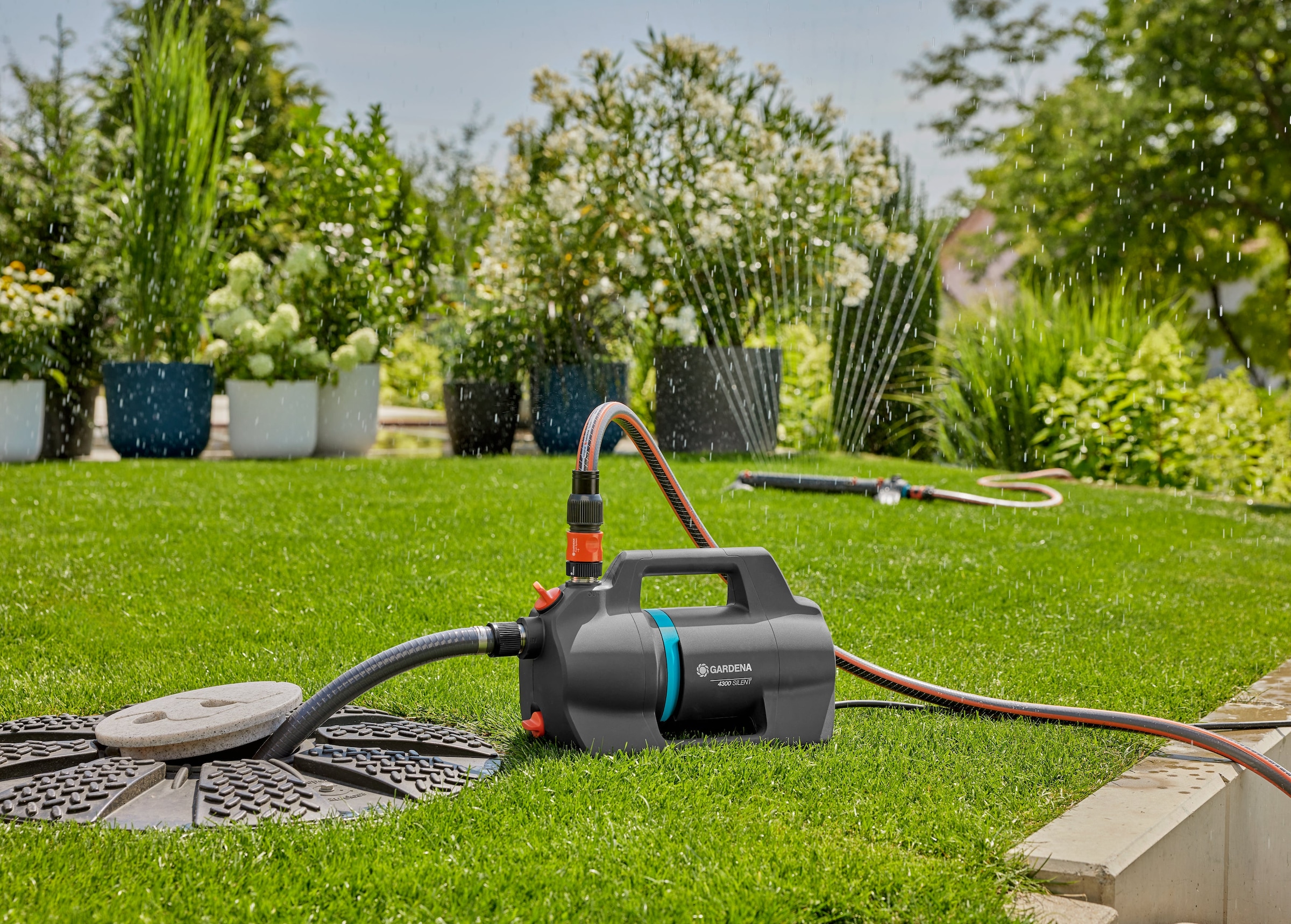 GARDENA Gartenpumpe »4300 Silent«, ideal für ambitionierte Einsteiger, 4300 l/h, 650 W