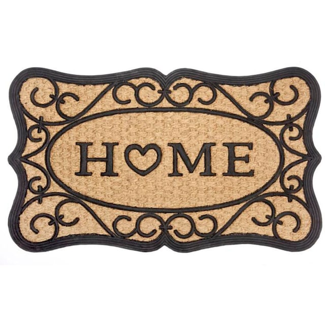 HANSE Home Fußmatte »Gummi-Kokos Heart Home Ornament«, rechteckig, Kokos,  Gummi, Schmutzfangmatte, Outdoor, Rutschfest, Innen, Kokosmatte online bei  OTTO