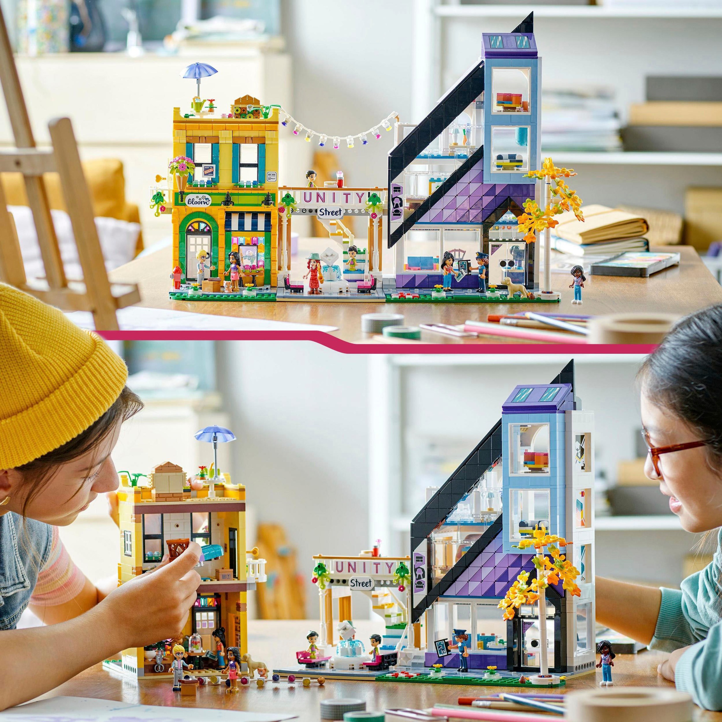LEGO® Konstruktionsspielsteine »Stadtzentrum (41732), LEGO® Friends«, (2010 St.), Made in Europe